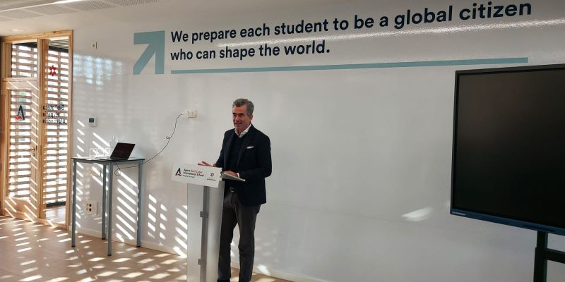 Lorenzo Fiorani, CEO Iberia de Globeducate a l'acte d'inauguració de l'edifici Alzina de l'Agora Sant Cugat International School. FOTO: Josep Lluís Silva