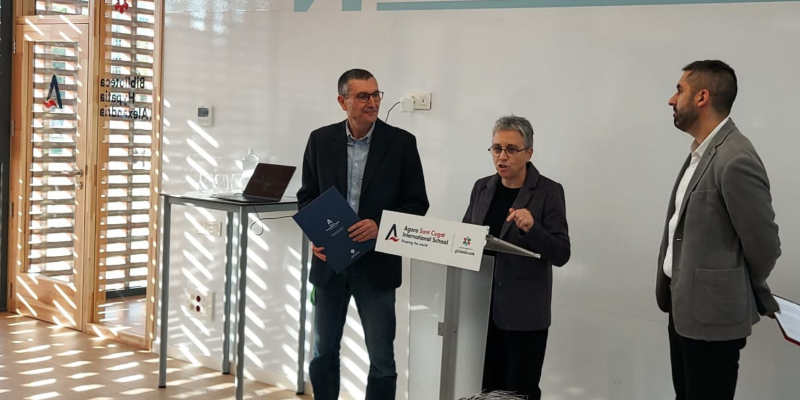 Coordinadors del programa d'internacionalització de Agora Sant Cugat International School. FOTO: Josep Lluís Silva