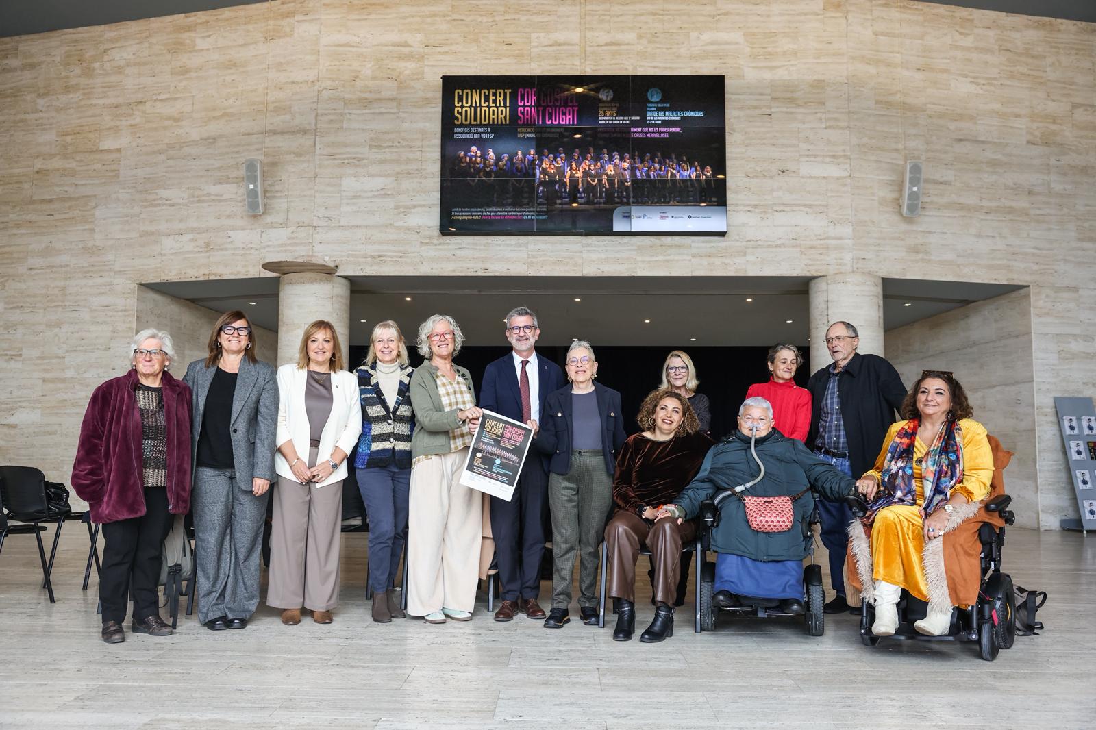 Presentació del concert solidari del Cor de Gospel per ajudar persones amb Alzheimer i malalties cròniques. FOTO: Ajuntament