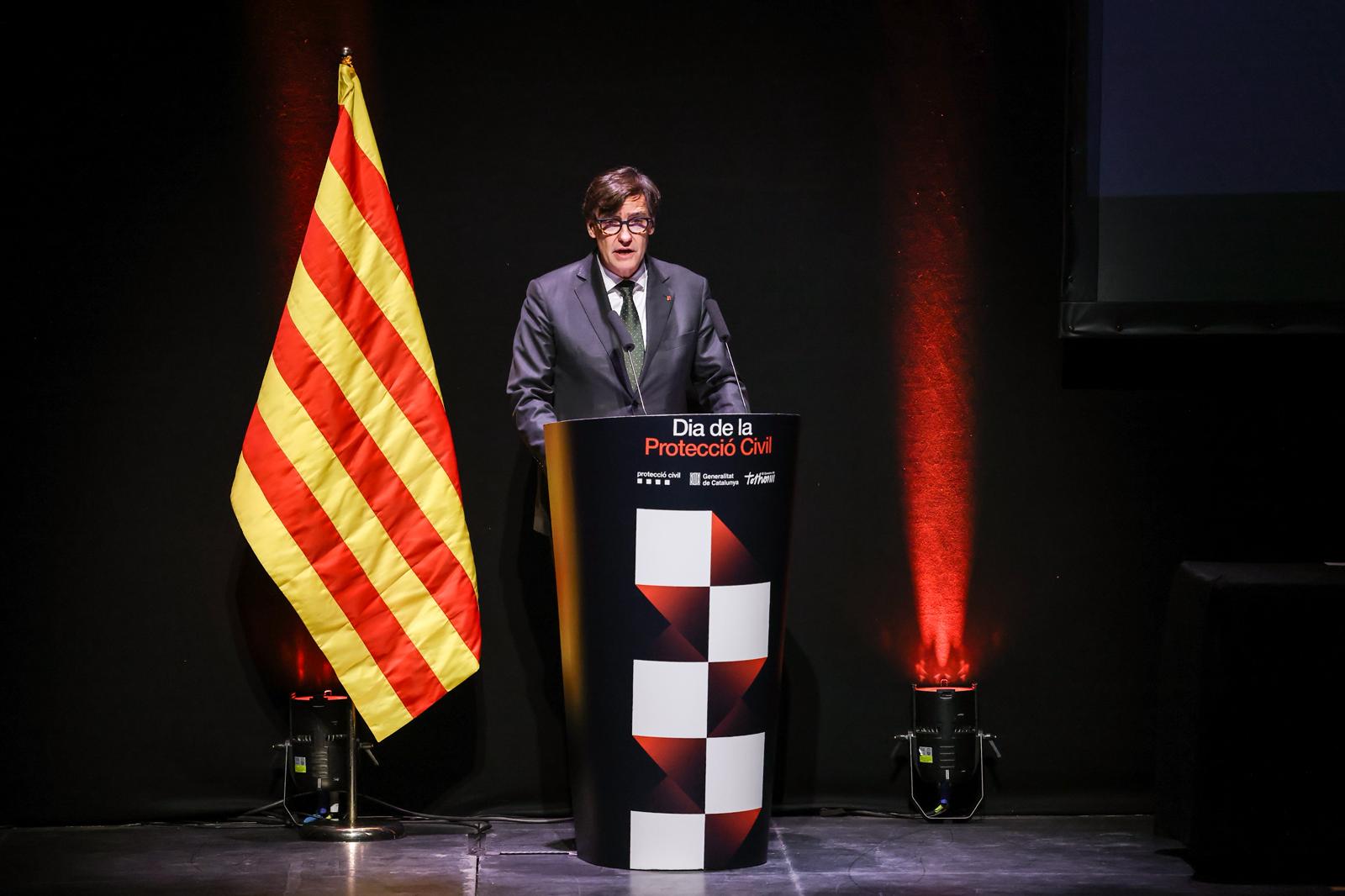 El President de la Generalitat, Salvador Illa, en Dia de la Protecció civil. FOTO: Ajuntament