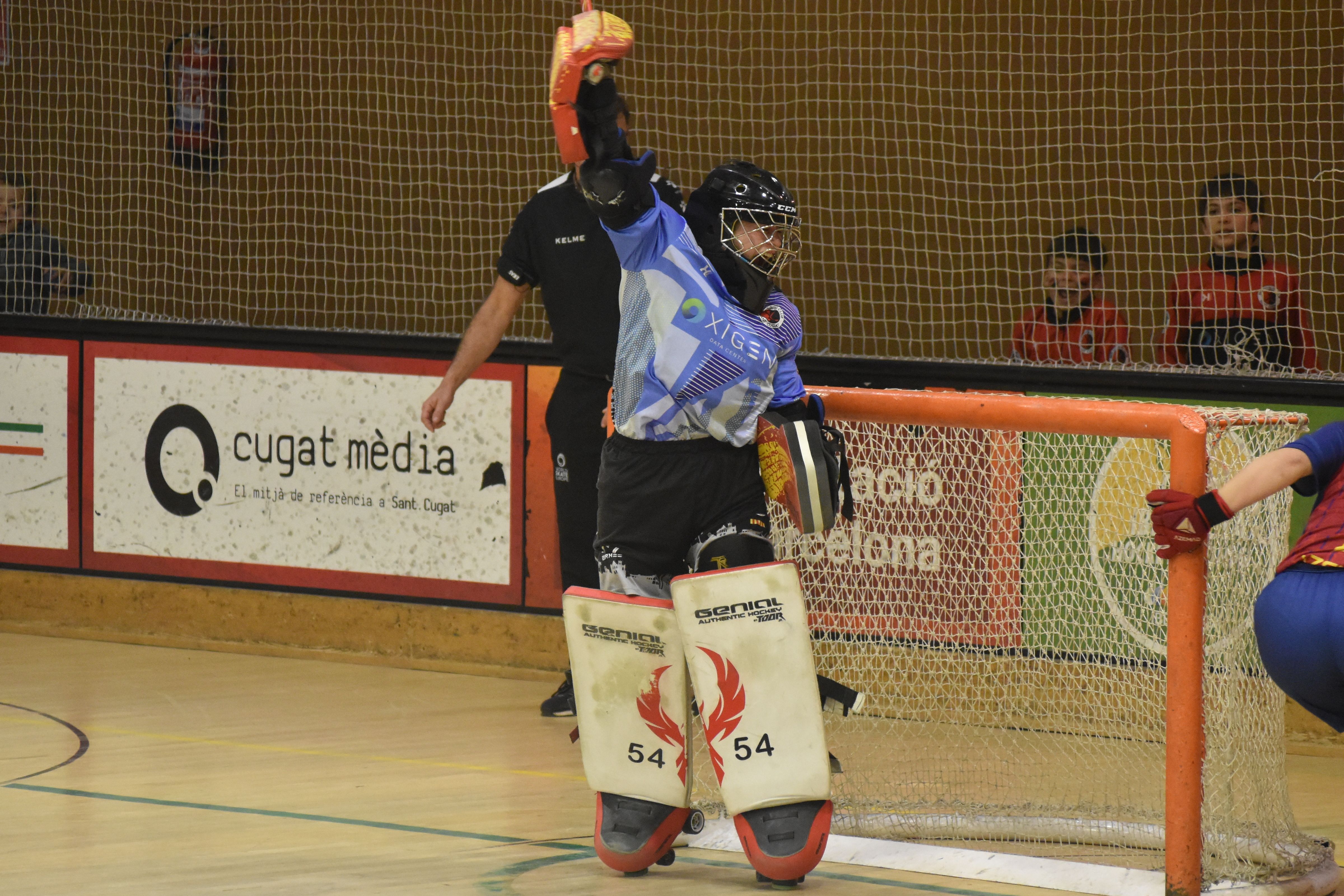 Celebració de Carla Batlle en aturar el penal. FOTO: Lluna Fabregat