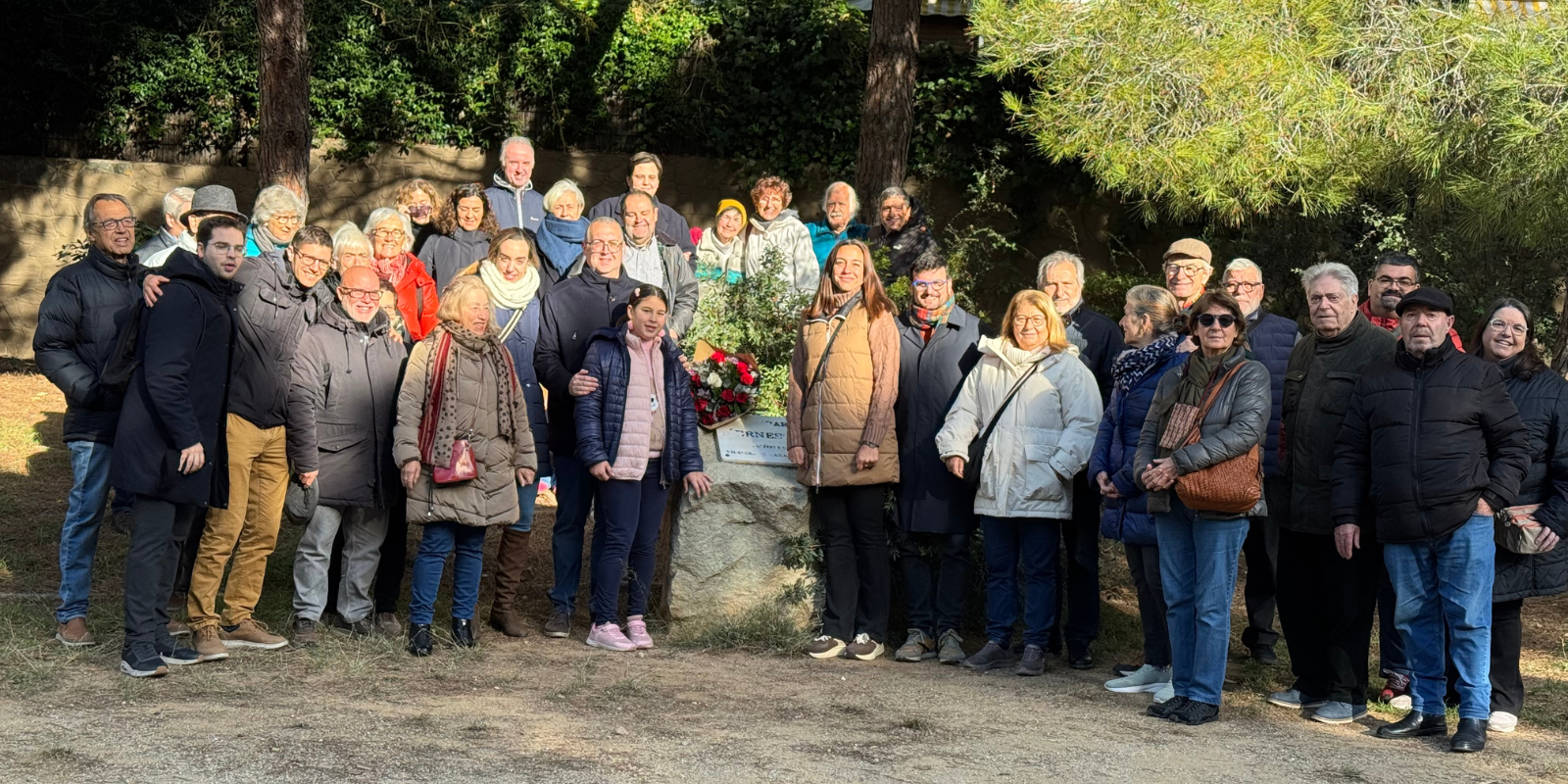 L'acte d'homenatge al parc que porta el nom d'Ernest Lluch FOTO: TOT Sant Cugat