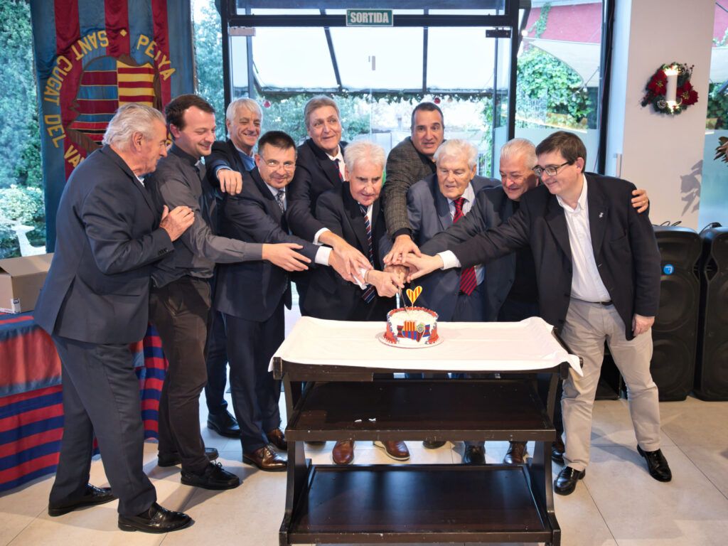 La Penya Blaugrana Sant Cugat celebra el seu 46è aniversari al restaurant Casa Fuster. FOTO:  L. F. Salas.