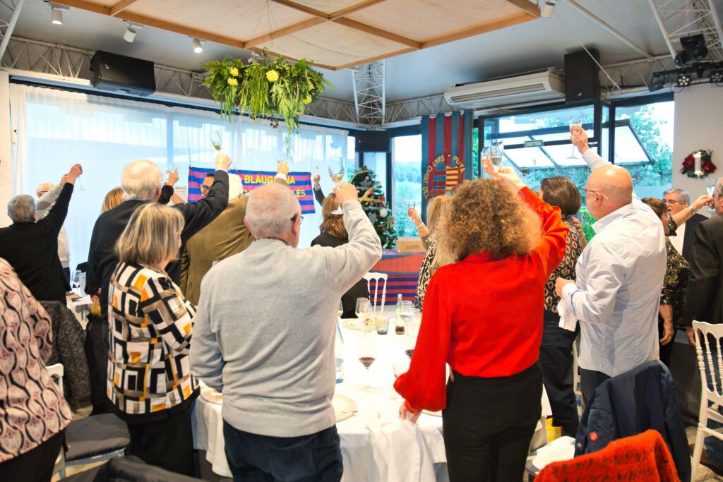 La Penya Blaugrana Sant Cugat celebra el seu 46è aniversari al restaurant Casa Fuster. FOTO: L.F. Salas