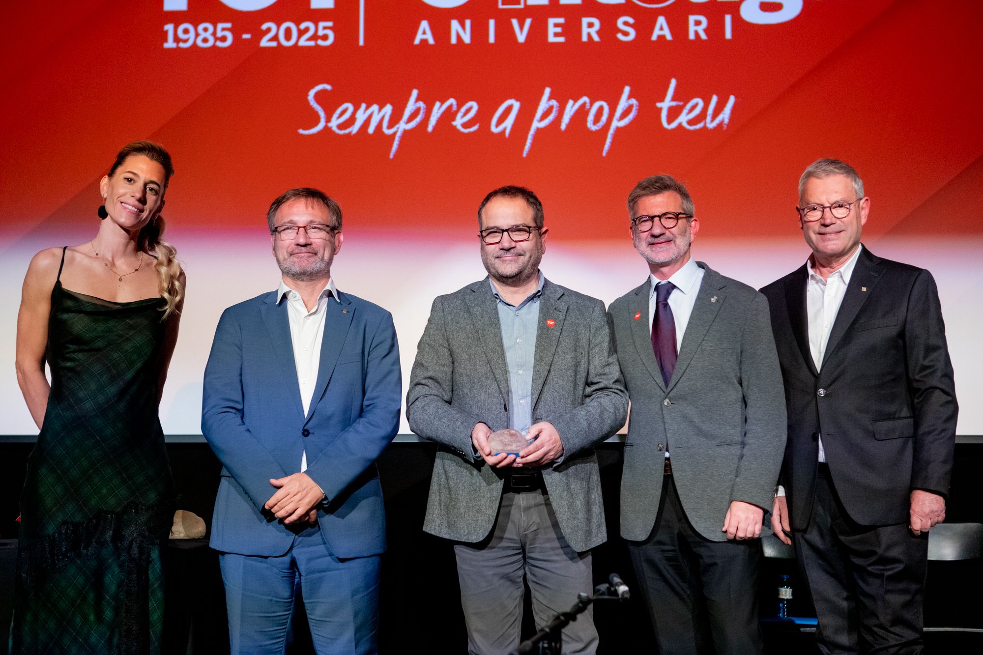 Reconeixment a Jaume Buscallà per la tasca de Sant Cugat Comerç FOTO: Joana Arribas (TOT Sant Cugat)