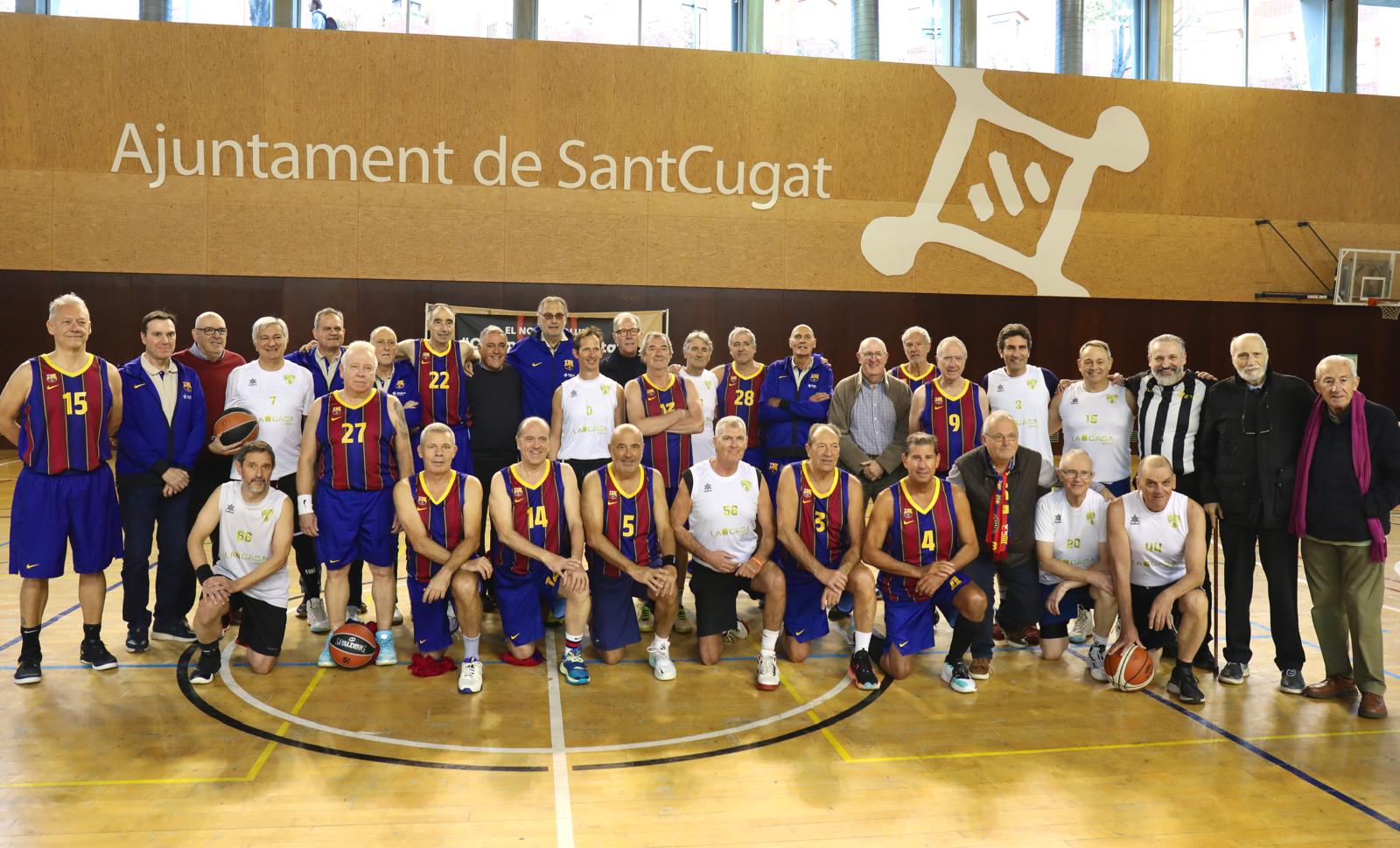 Partit entre els Veterans Sant Cugat Basket i els Superveterans del FC Barcelona. FOTO: Cedida