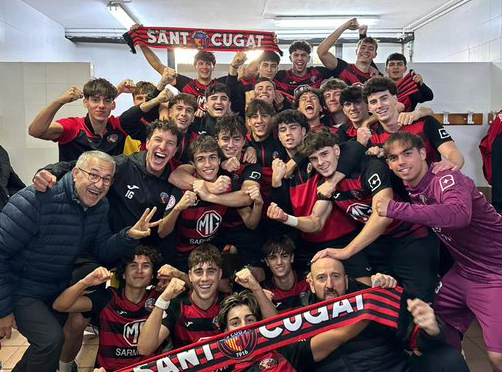 El masculí juvenil del Sant Cugat FC ja sap el que és guanyar un partit a Divisió d'Honor. FOTO: Cedida