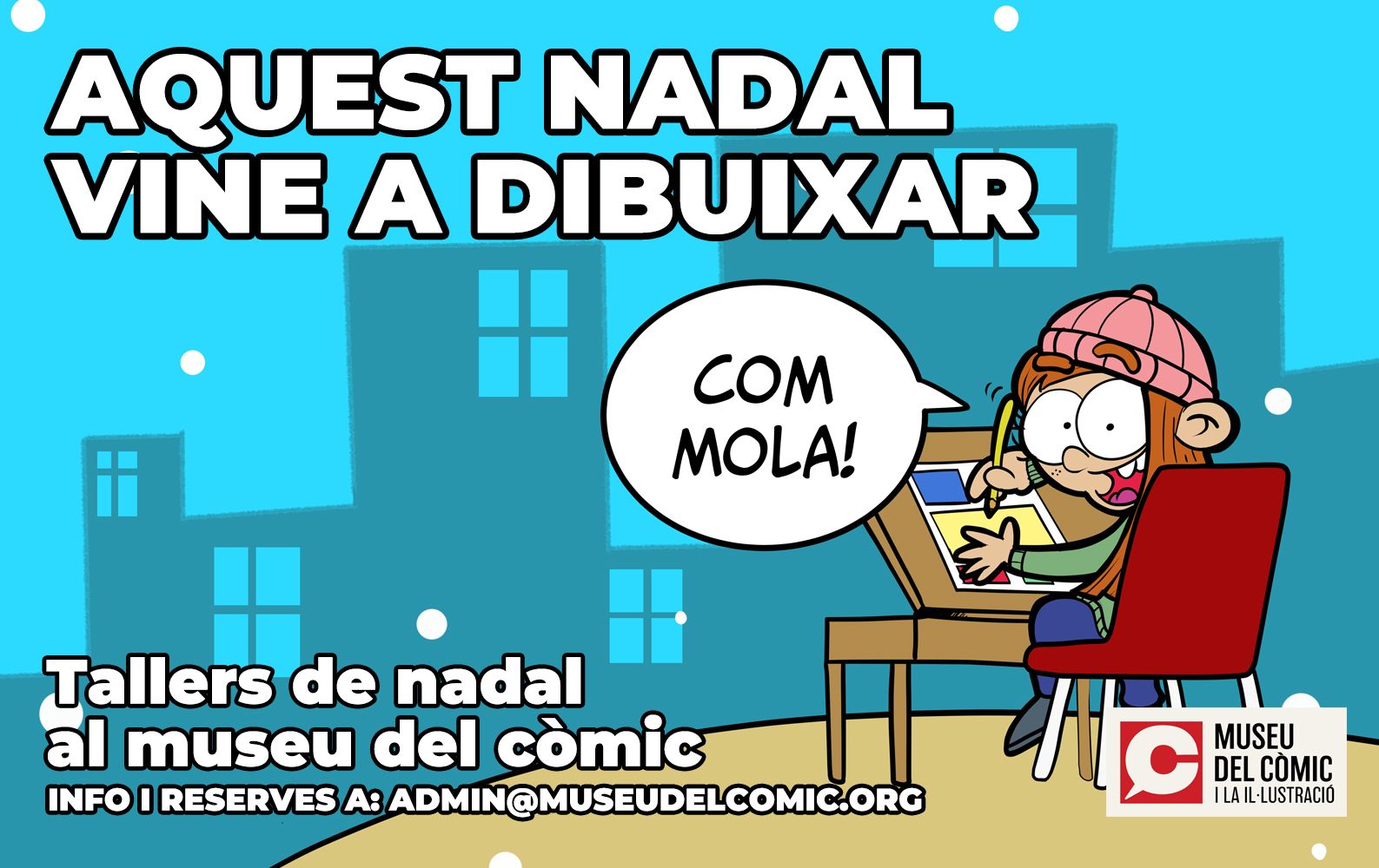 Arriba Nadal i amb ell tornen de nou els tallers de Nadal del Museu del Còmic. FOTO: Museu del Còmic i la il·lustració