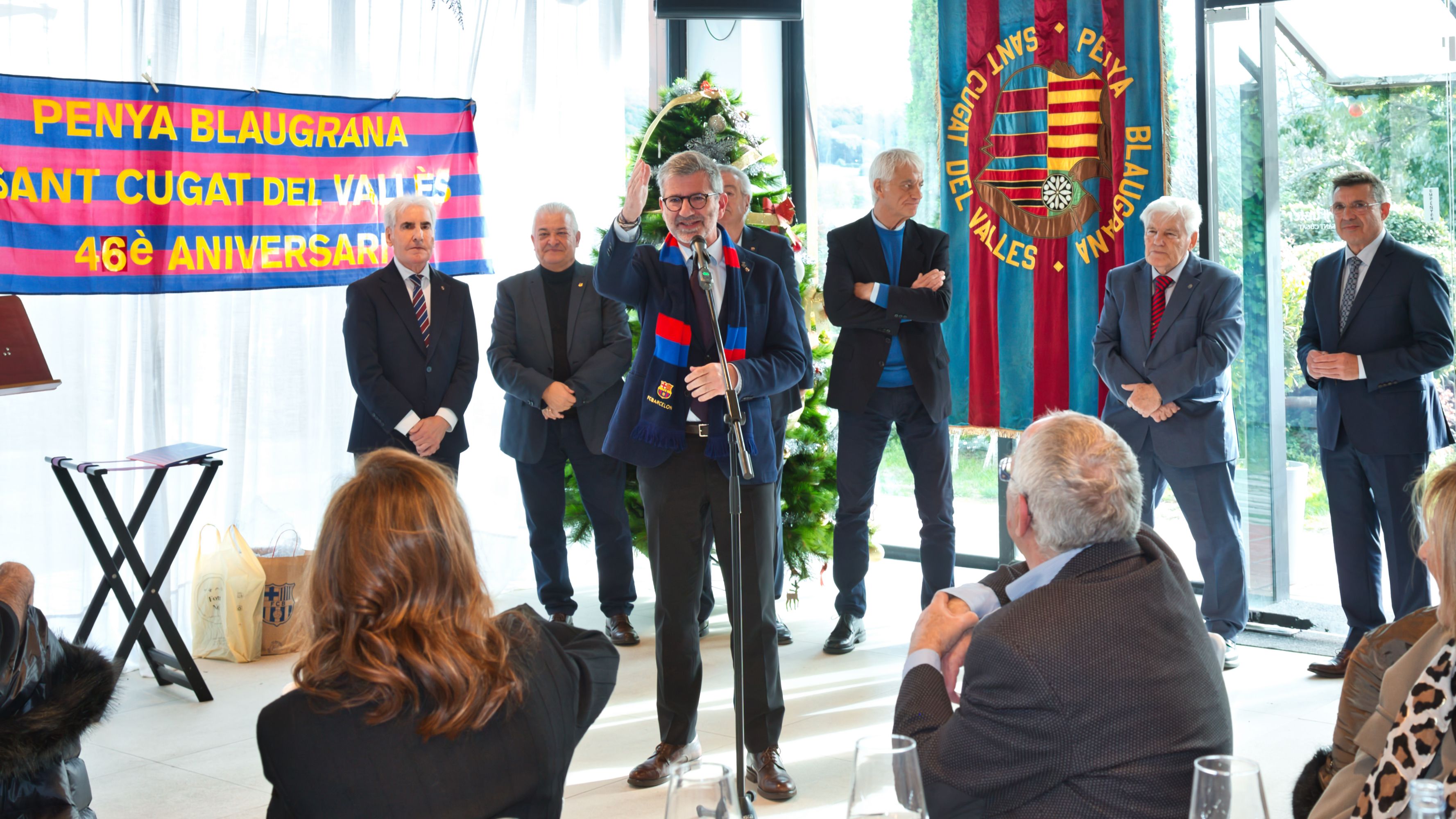 La PB Sant Cugat celebra el 46è aniversari amb 148 assistents i 21 penyes del FC Barcelona. FOTO: Penya Blaugrana Sant Cugat