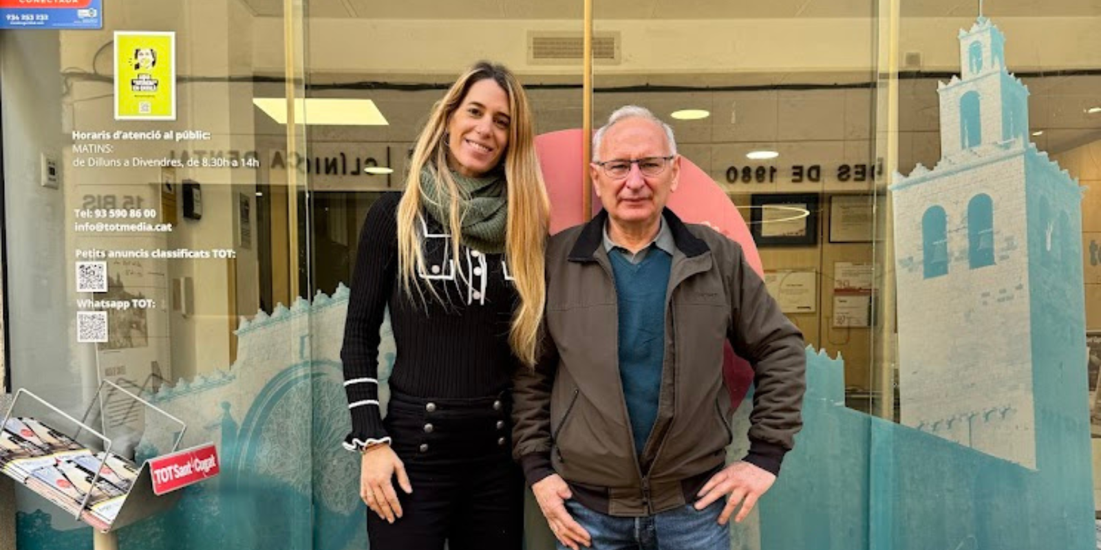 La directora general del TOT Sant Cugat, Laura Grau, i el president de l’entitat, Josep Casas. FOTO: Paula Piñol (TOT Sant Cugat)