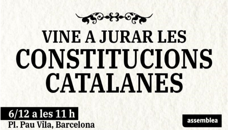  Jurem les Constitucions Catalanes. FOTO: ANC