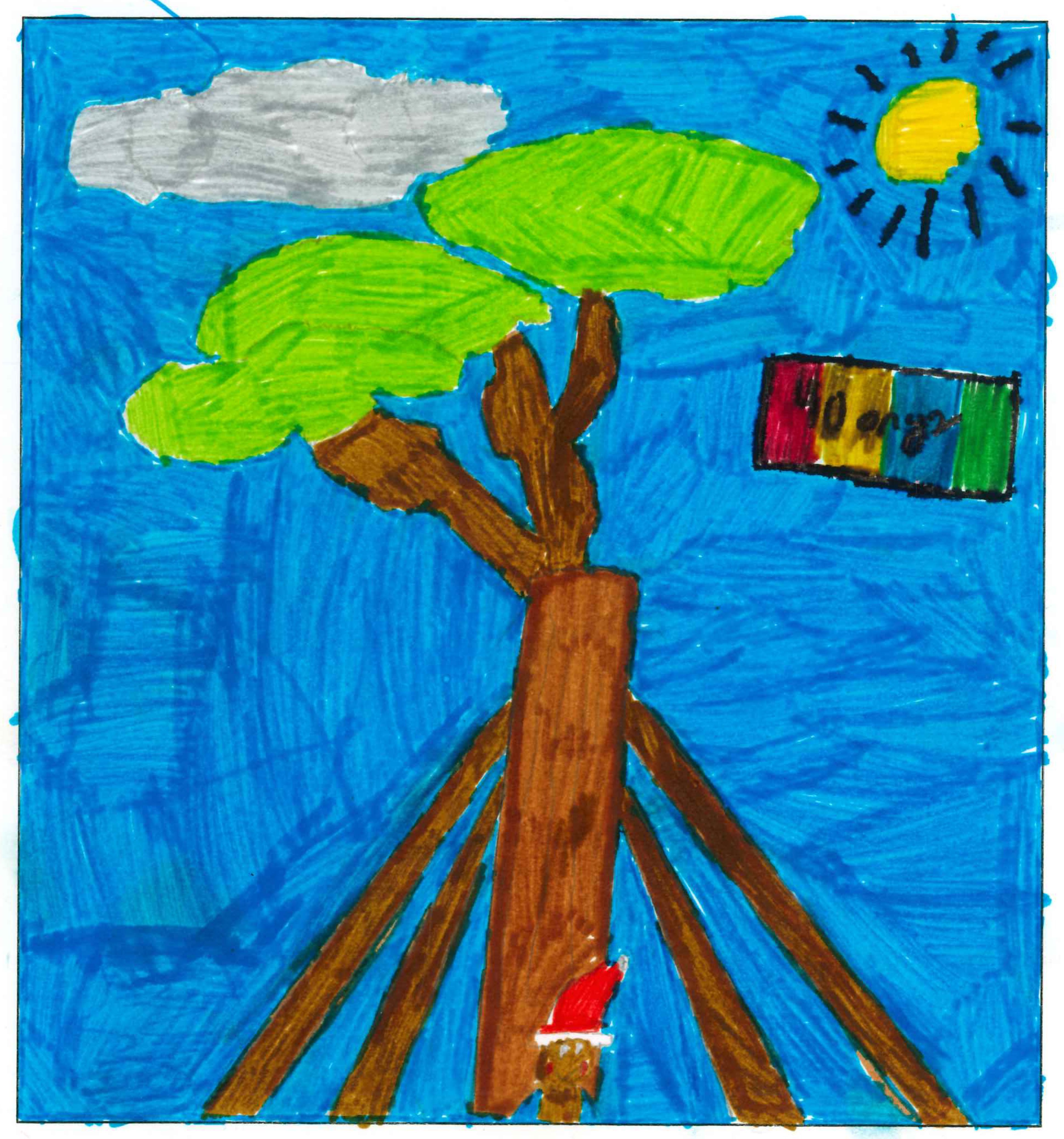 Postal de l'Escola Santa Isabel del concurs del TOT Sant Cugat