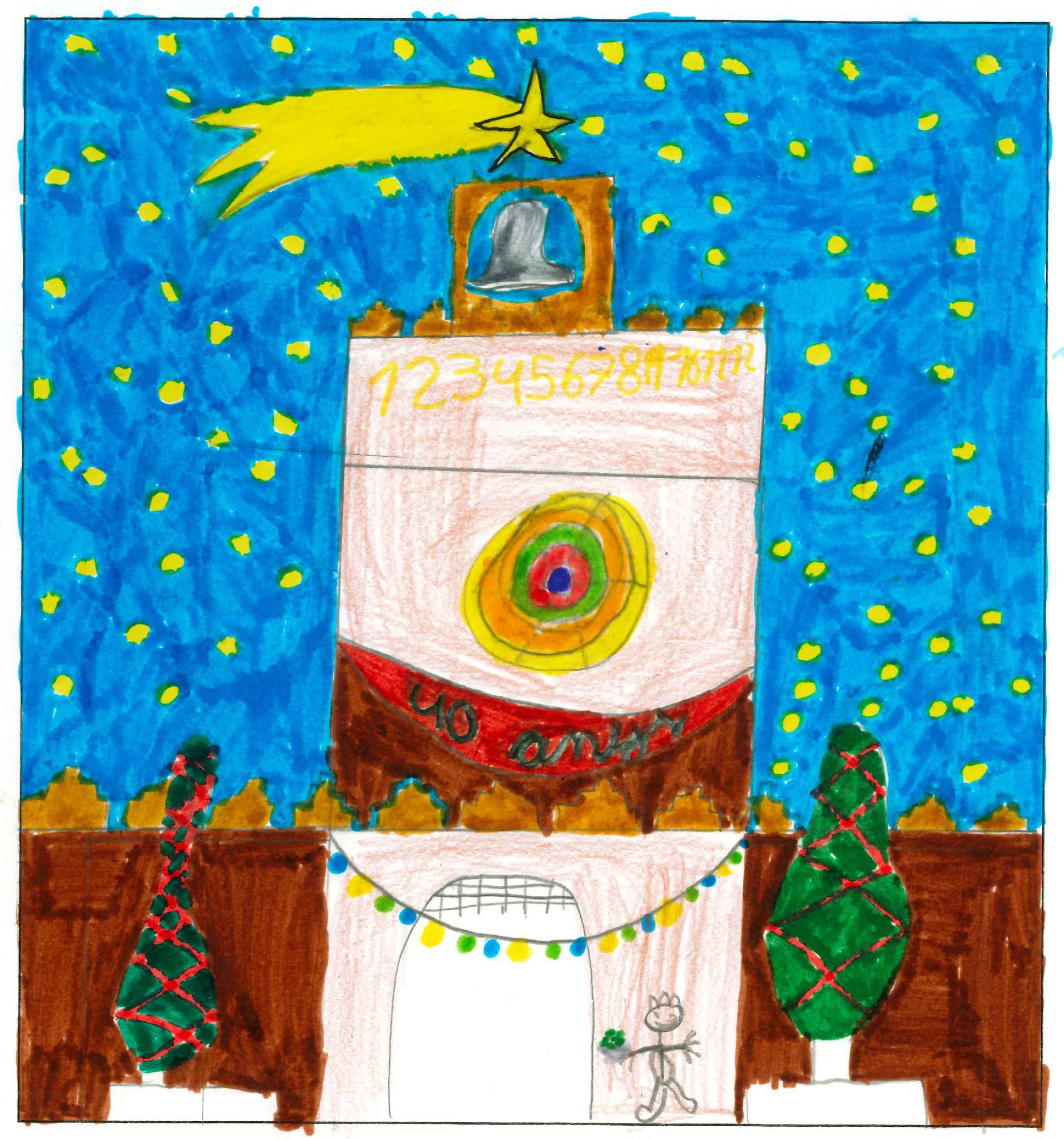 Postal de l'Escola Santa Isabel del concurs del TOT Sant Cugat