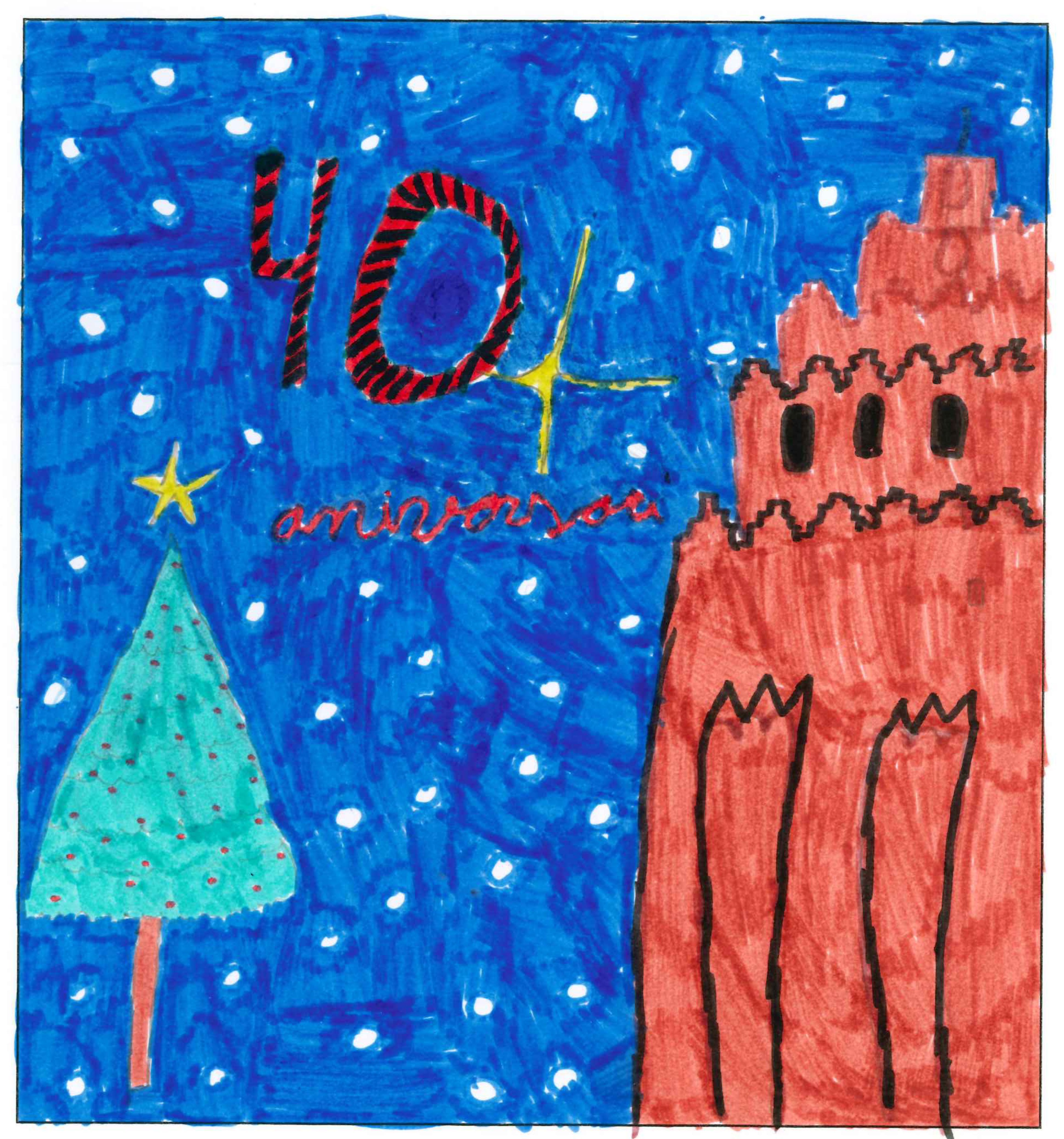 Postal de l'Escola Santa Isabel del concurs del TOT Sant Cugat