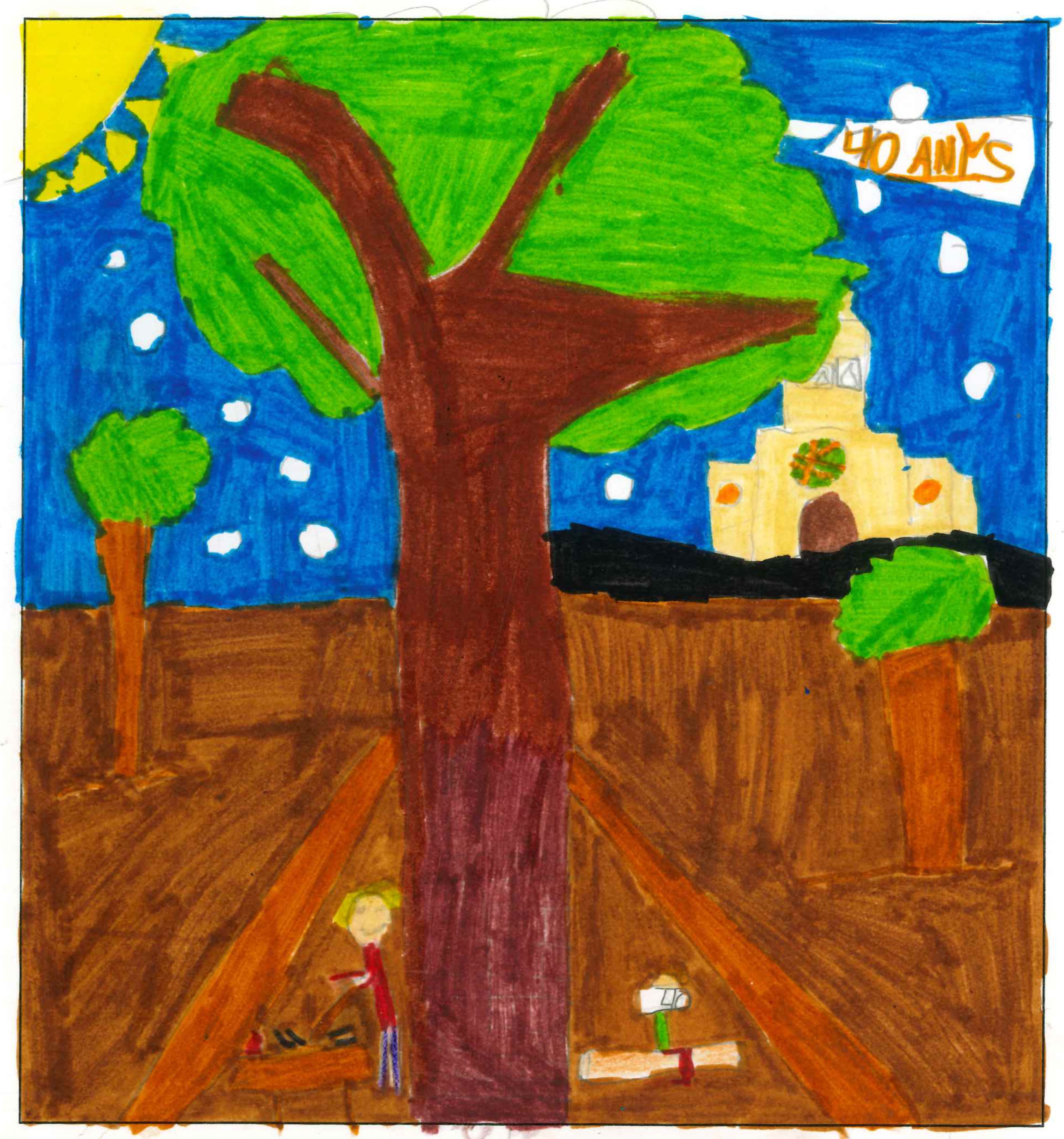 Postal de l'Escola Santa Isabel del concurs del TOT Sant Cugat