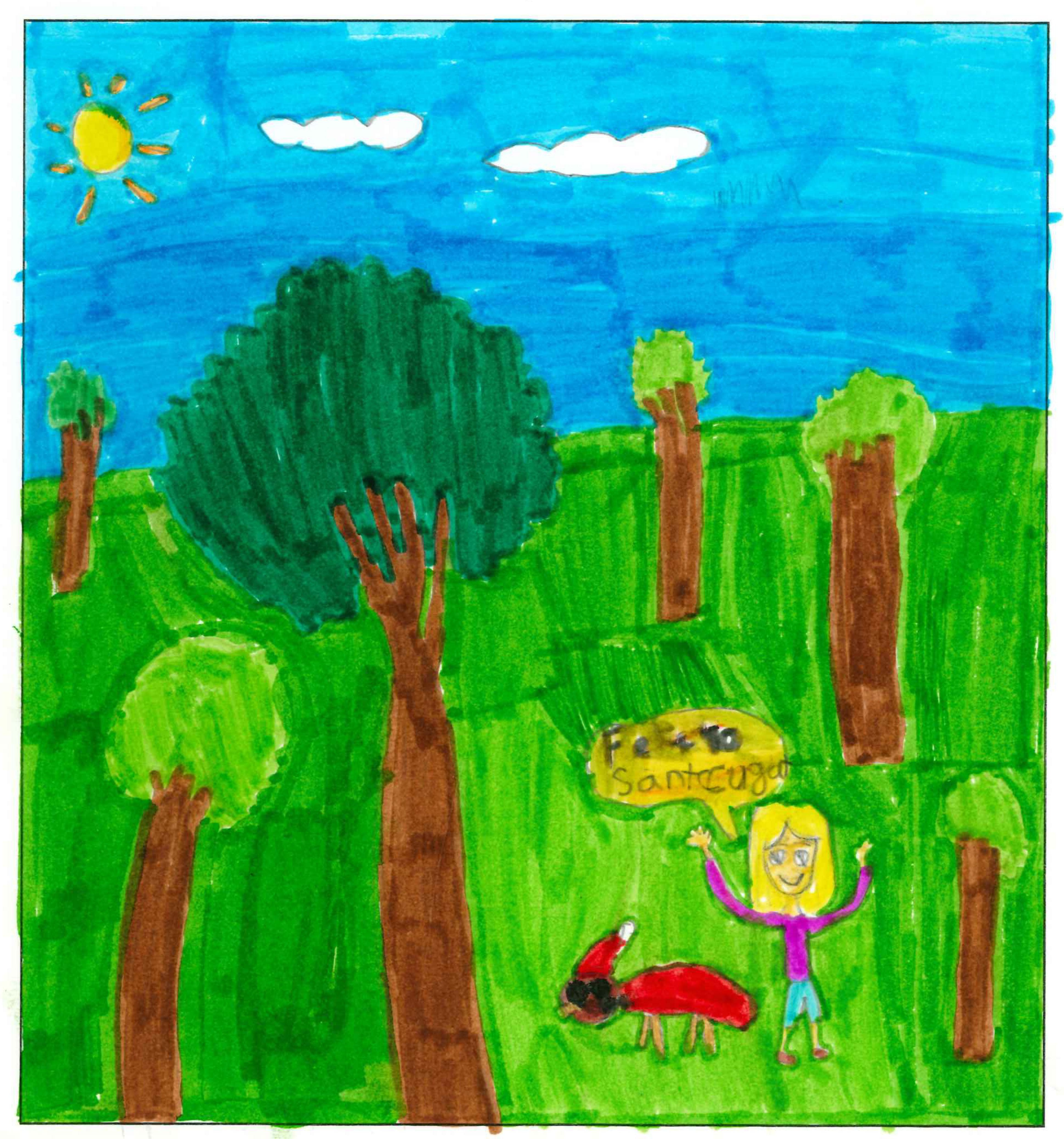 Postal de l'Escola Santa Isabel del concurs del TOT Sant Cugat