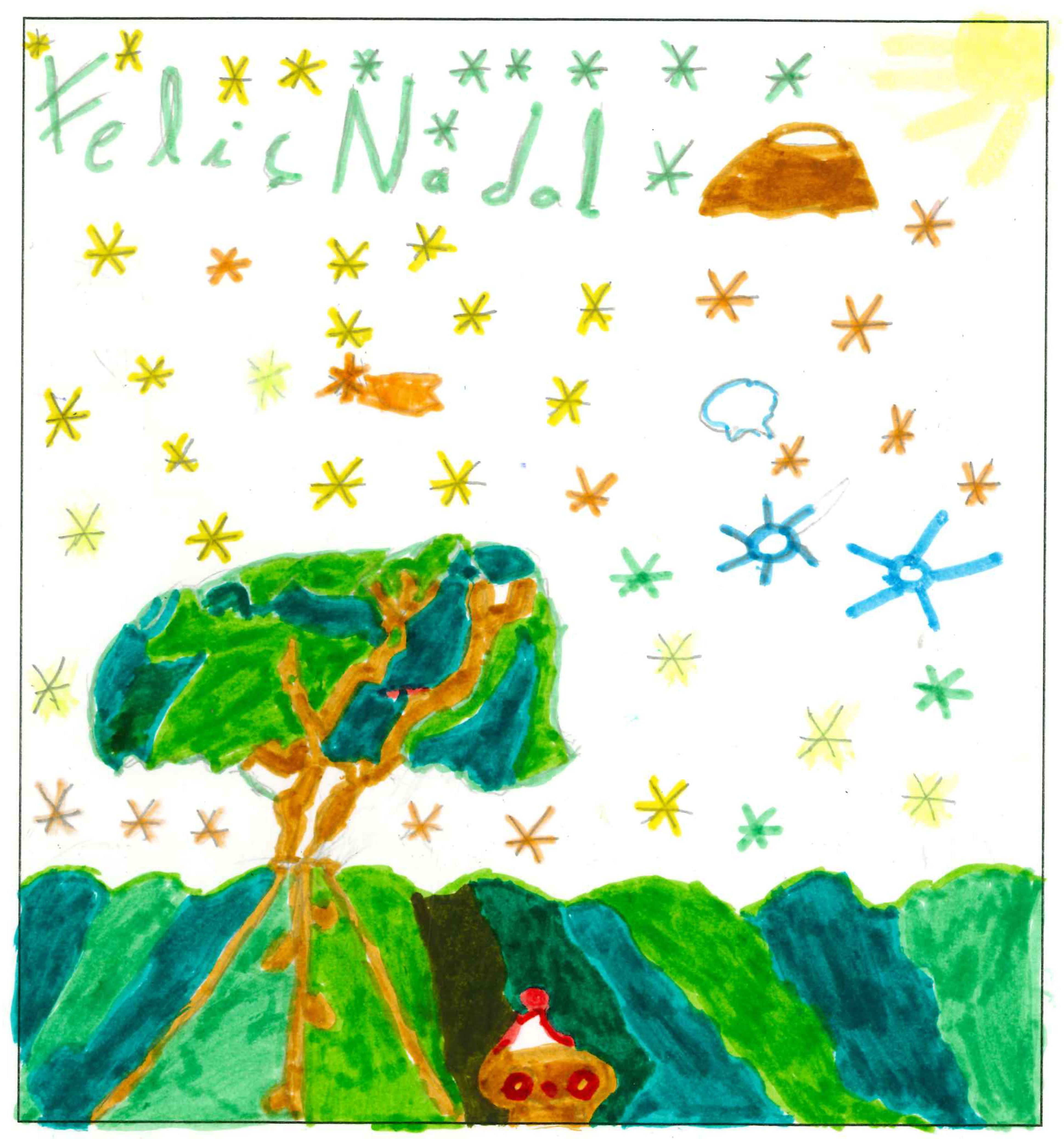 Postal de l'Escola Santa Isabel del concurs del TOT Sant Cugat