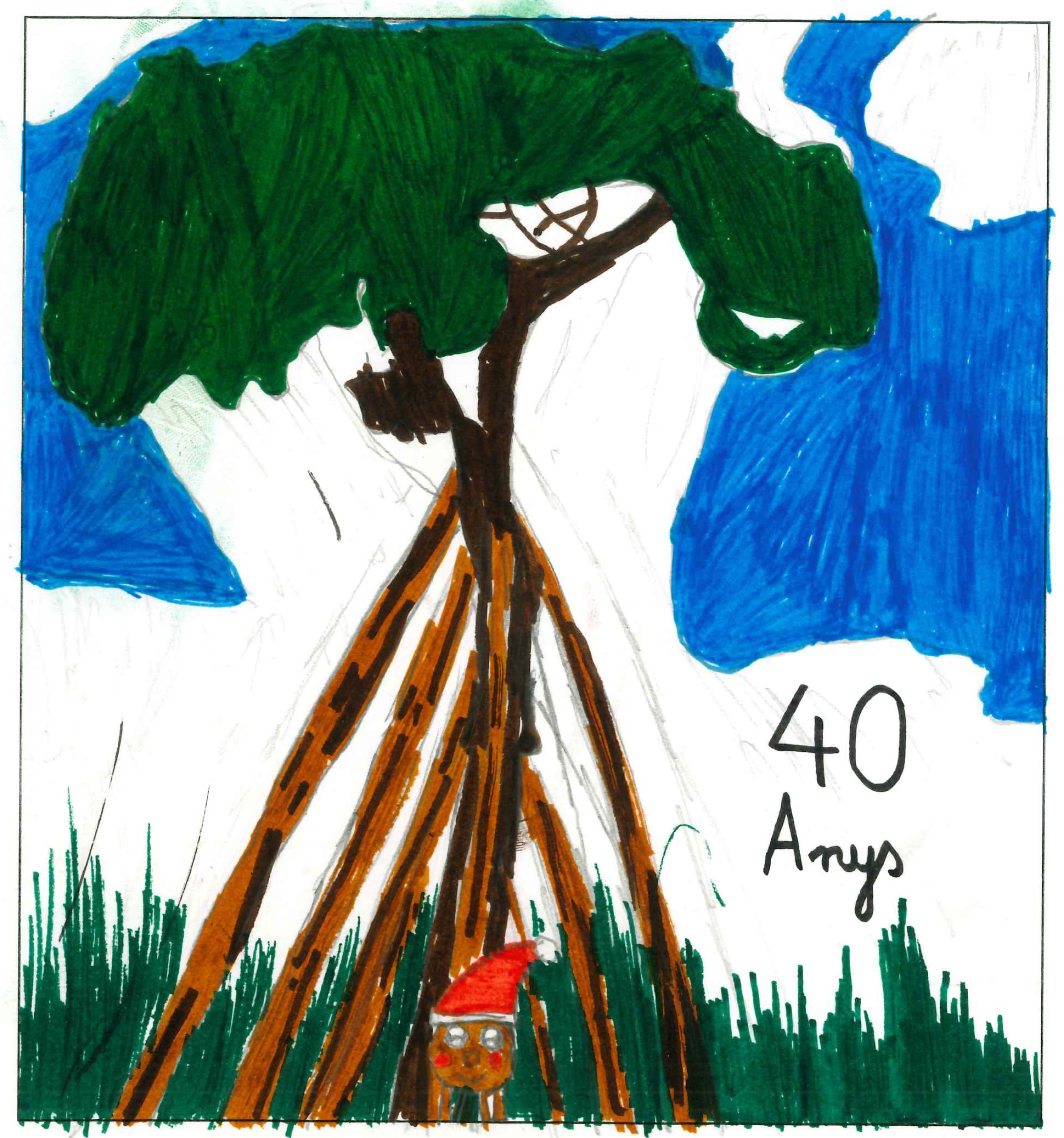 Postal de l'Escola Santa Isabel del concurs del TOT Sant Cugat