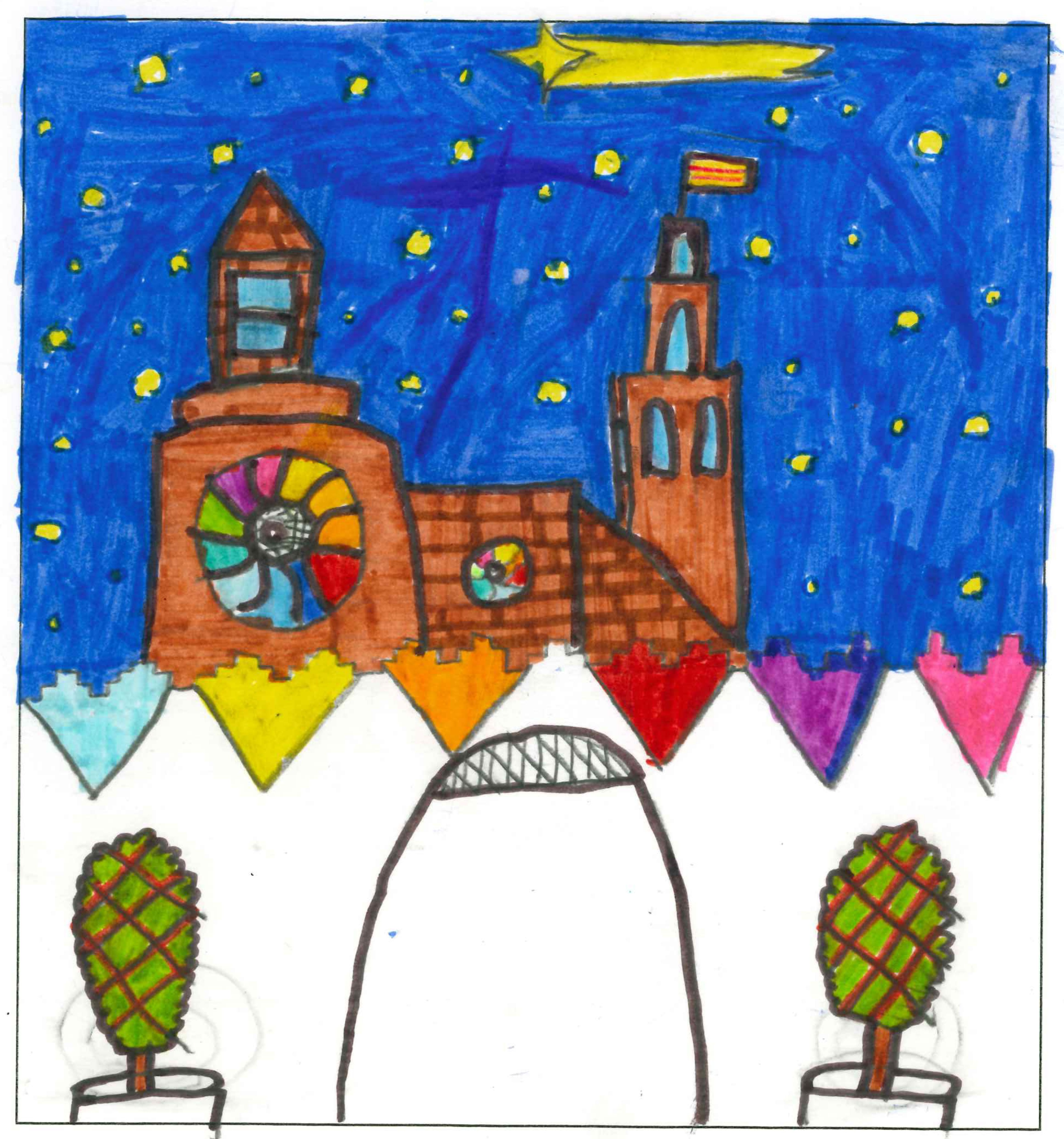 Postal de l'Escola Santa Isabel del concurs del TOT Sant Cugat