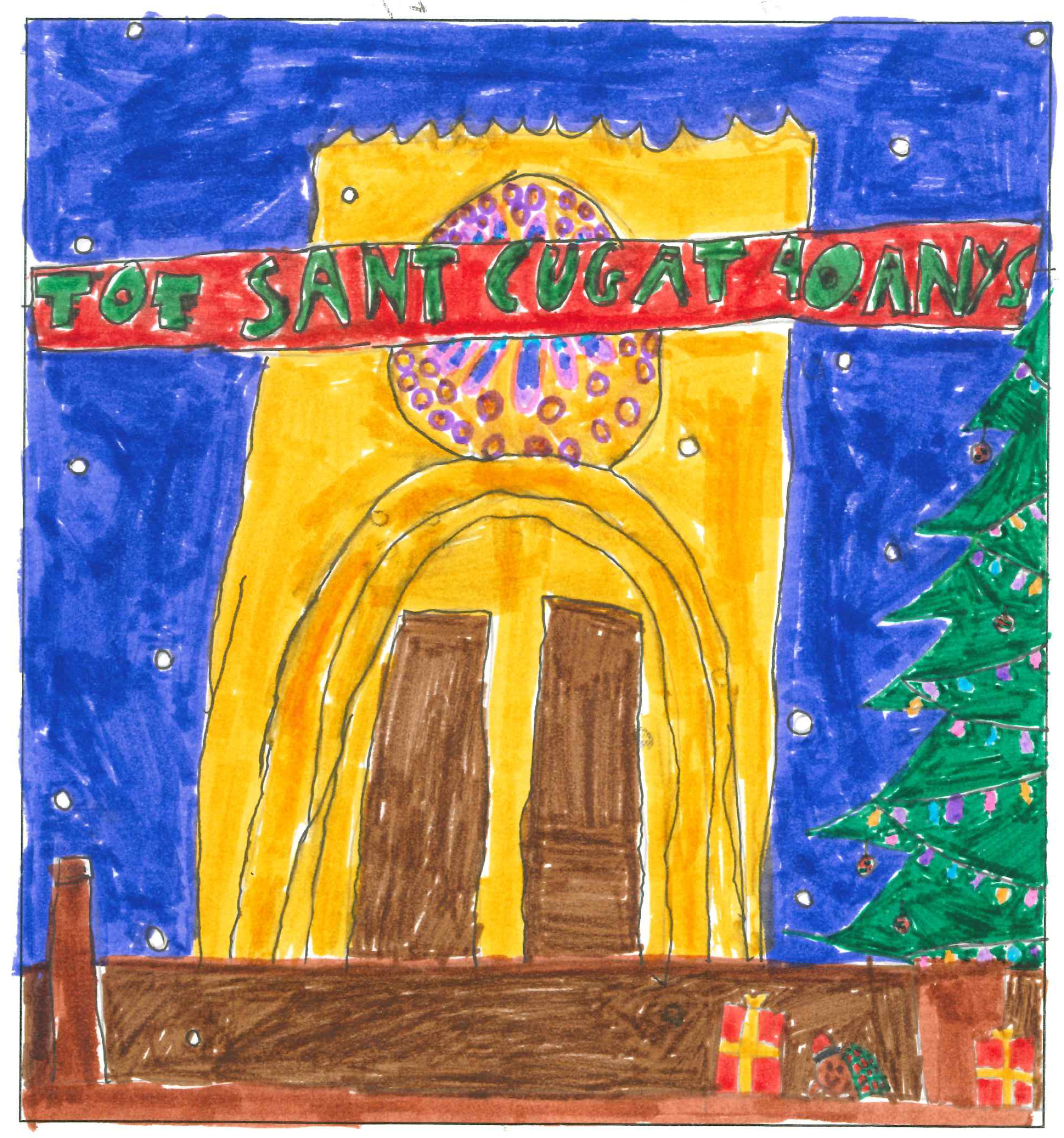 Postal de l'Escola Santa Isabel del concurs del TOT Sant Cugat