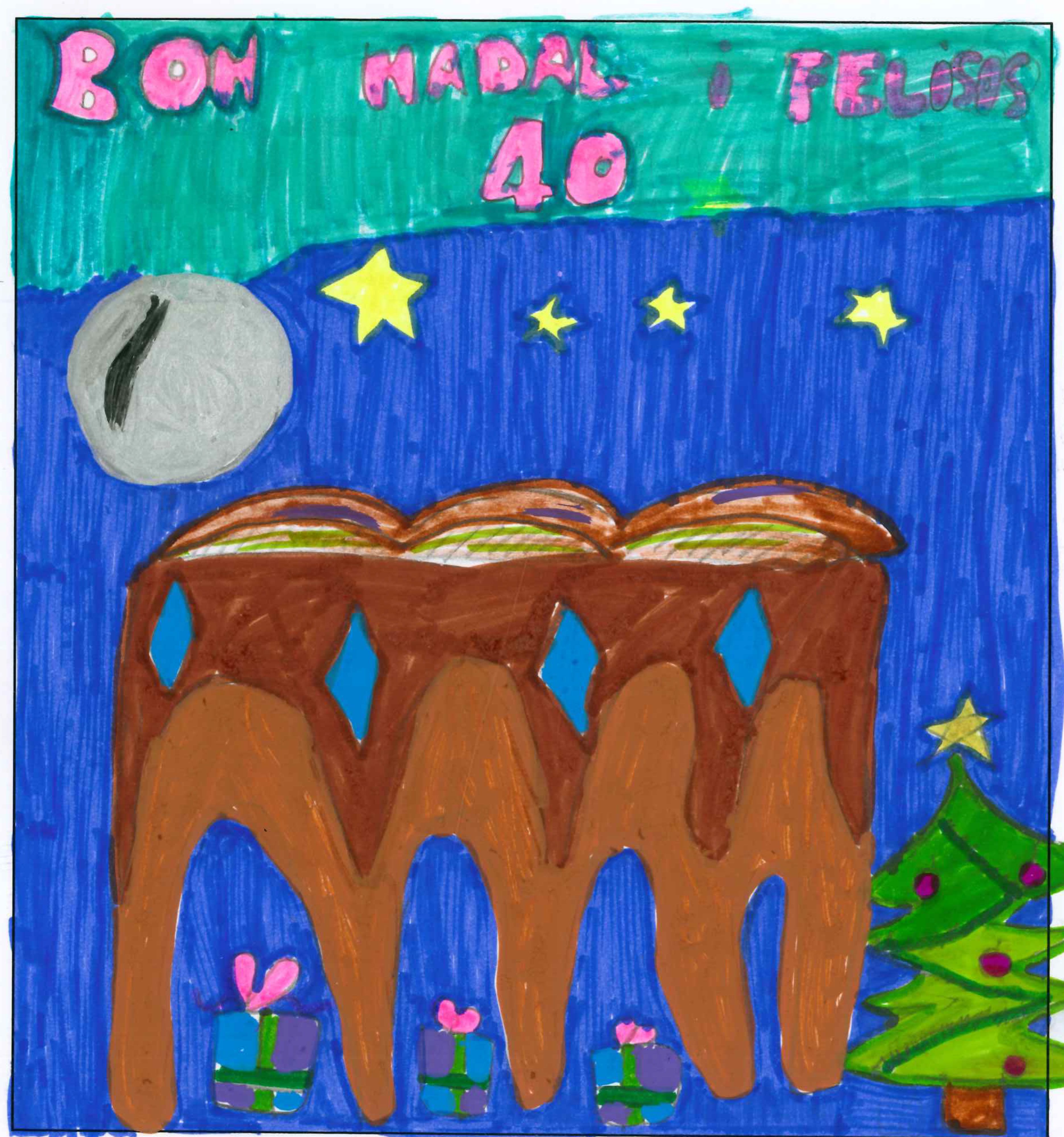 Postal de l'Escola Pureza de María Sant Cugat del concurs del TOT Sant Cugat