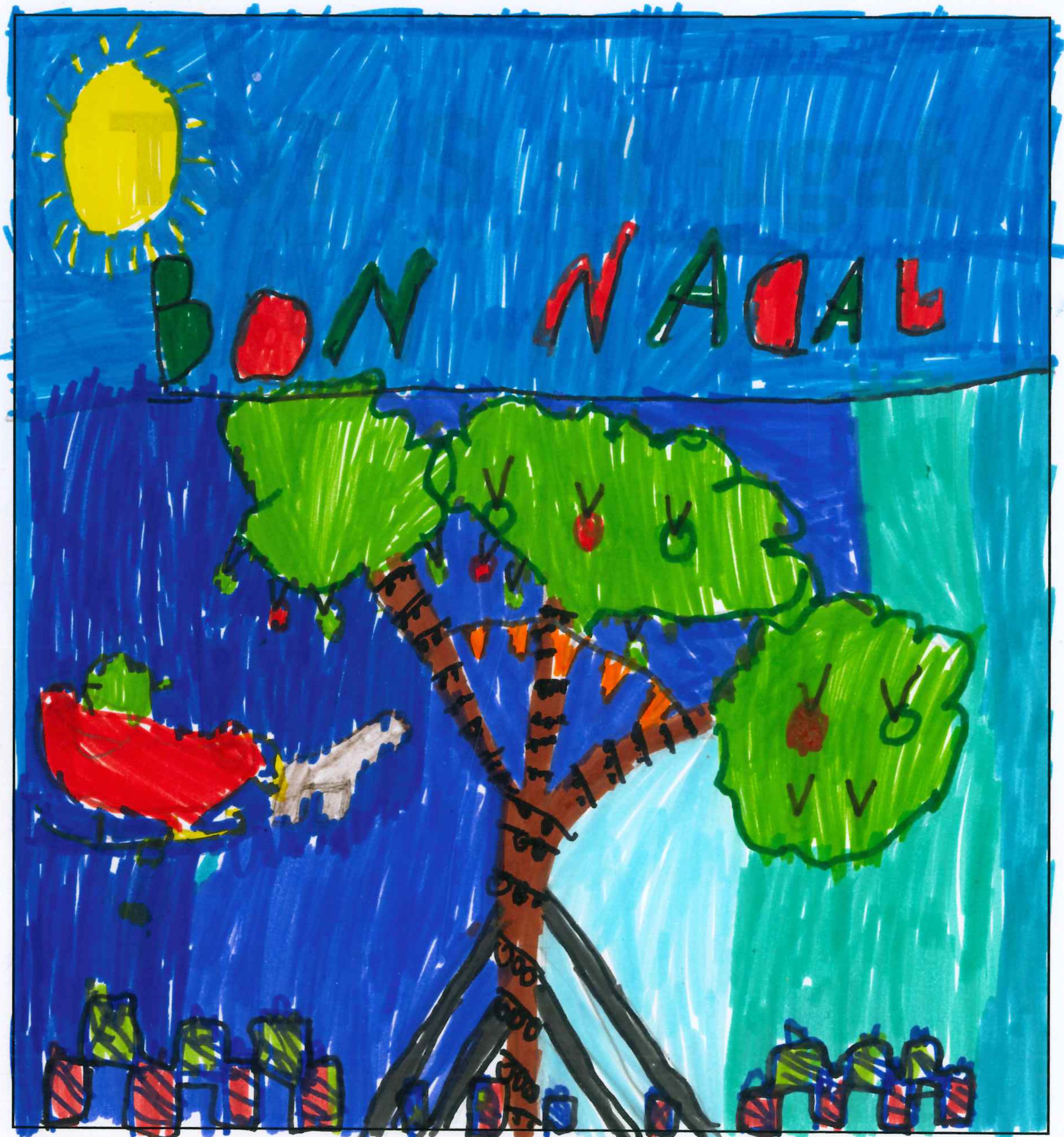 Postal de l'Escola Pureza de María Sant Cugat del concurs del TOT Sant Cugat