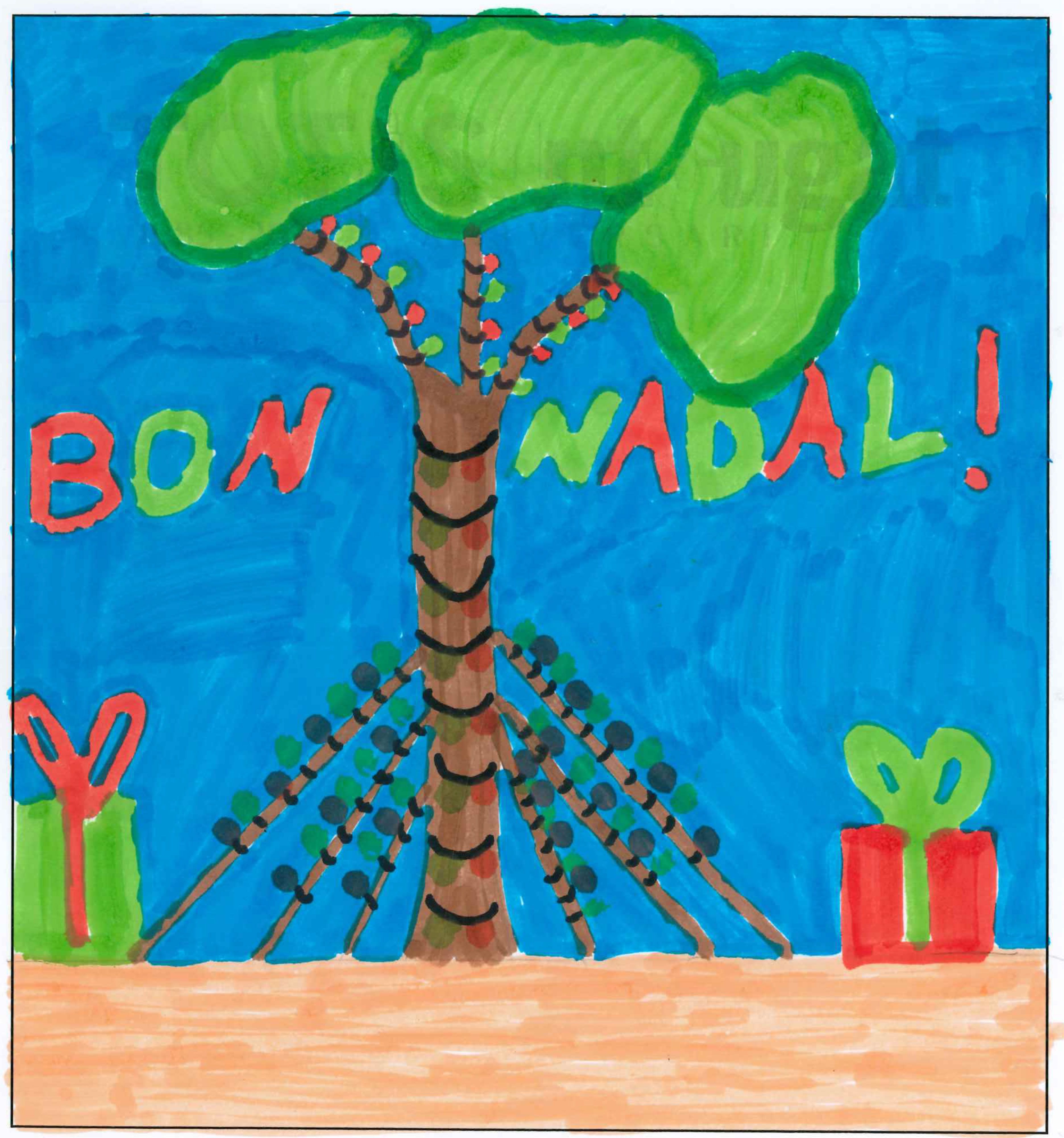 Postal de l'Escola Pureza de María Sant Cugat del concurs del TOT Sant Cugat