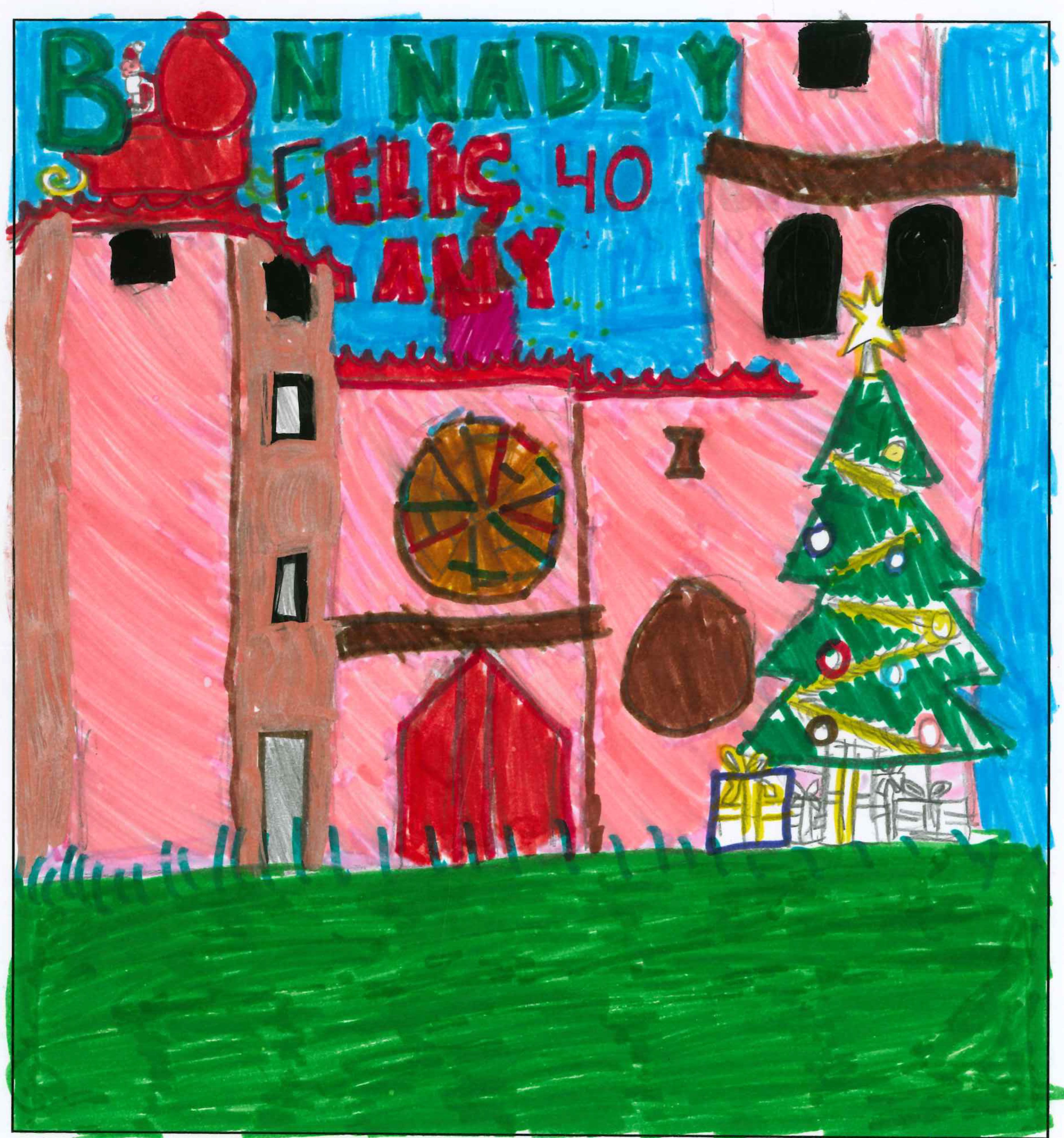 Postal de l'Escola Pureza de María Sant Cugat del concurs del TOT Sant Cugat