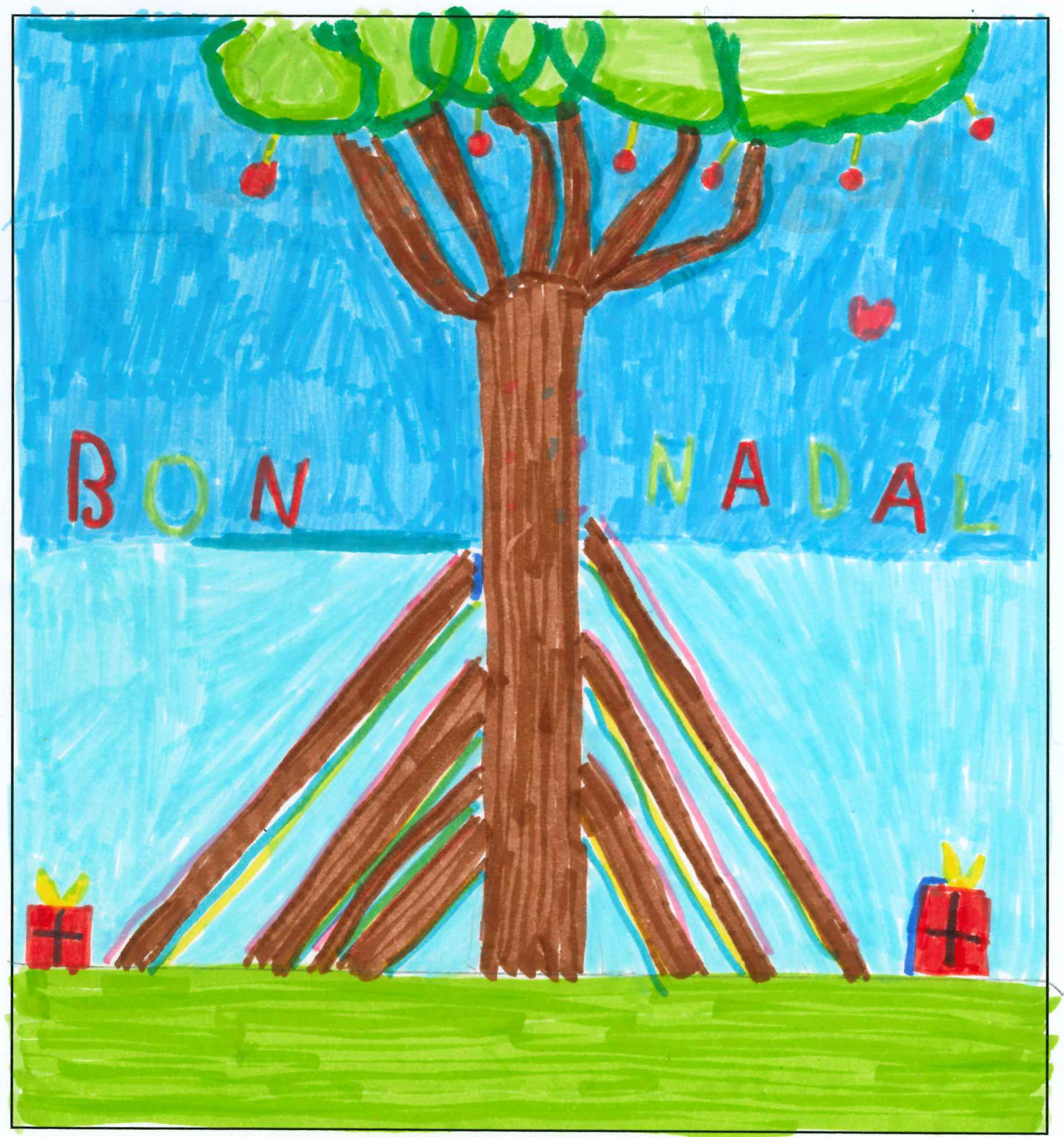 Postal de l'Escola Pureza de María Sant Cugat del concurs del TOT Sant Cugat