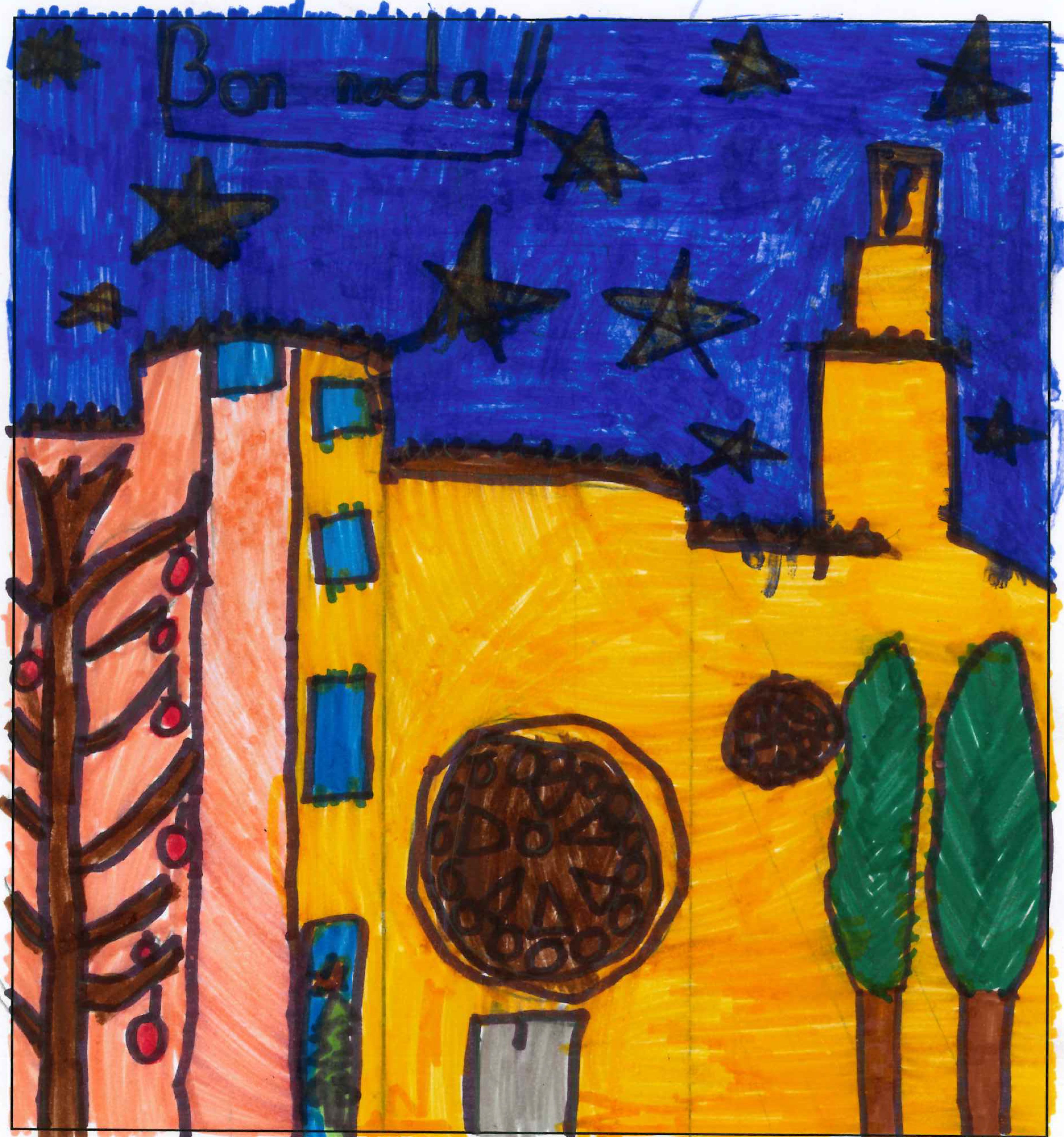 Postal de l'Escola Pureza de María Sant Cugat del concurs del TOT Sant Cugat