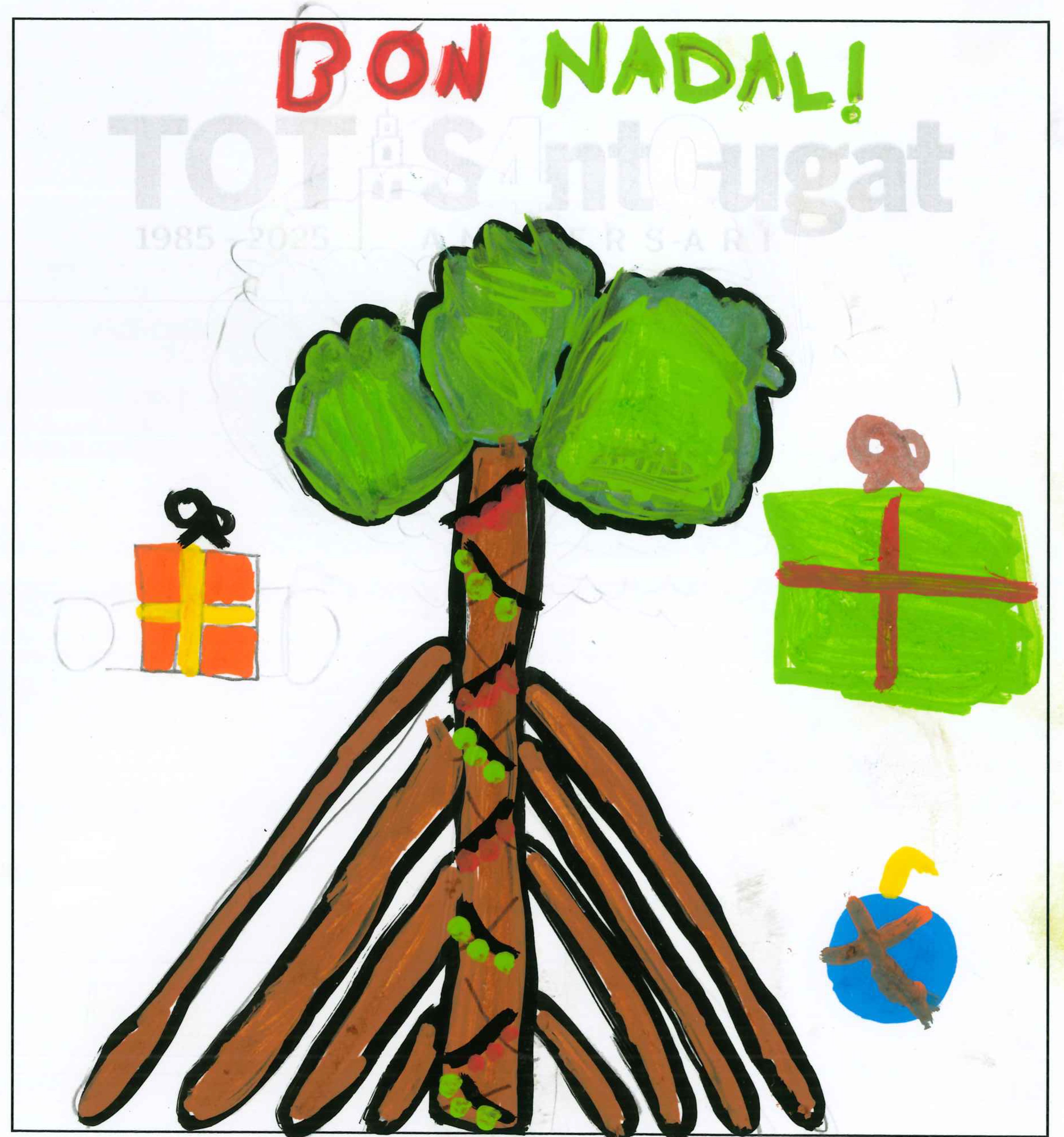 Postal de l'Escola Pureza de María Sant Cugat del concurs del TOT Sant Cugat