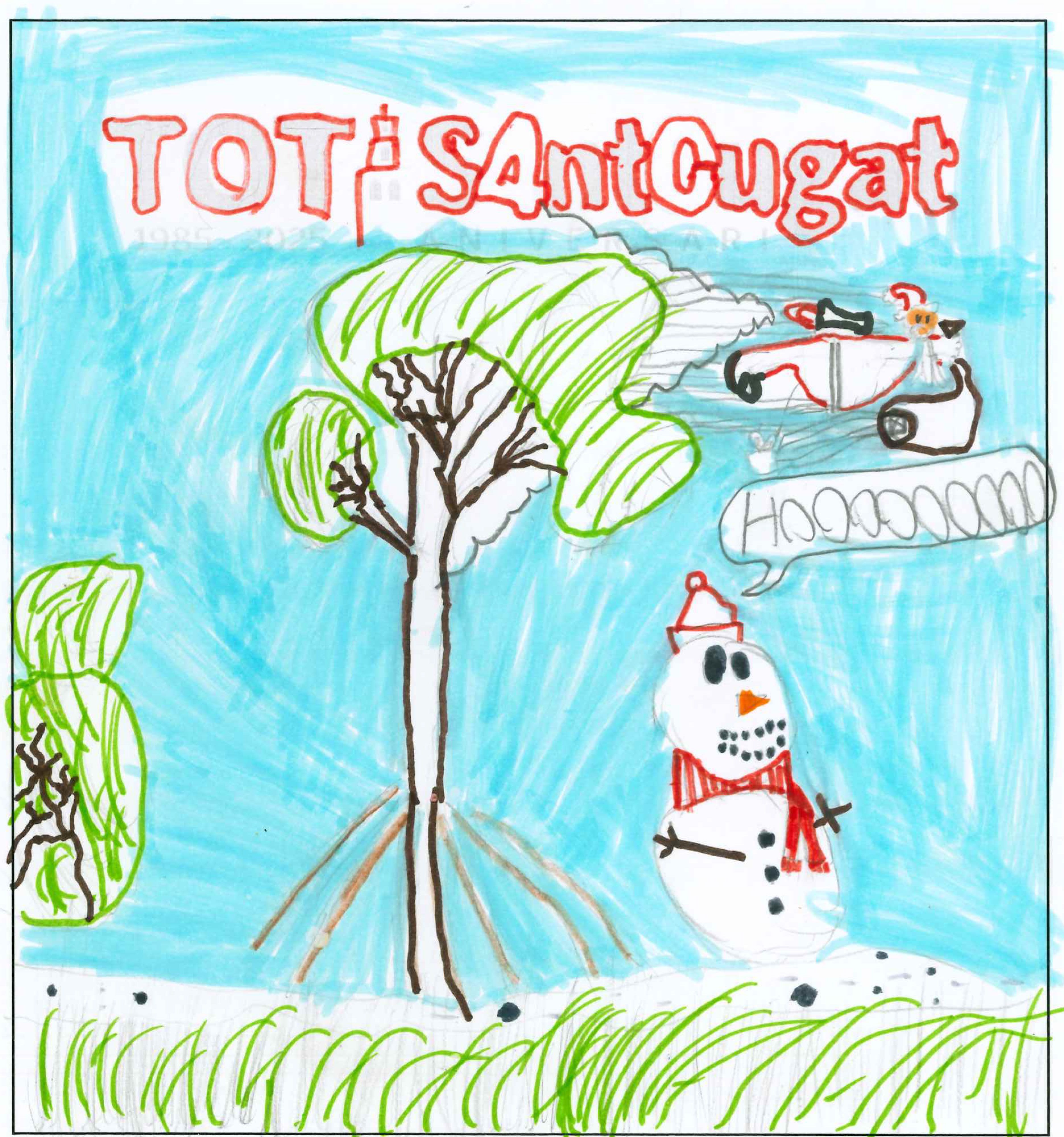 Postal de l'Escola Pureza de María Sant Cugat del concurs del TOT Sant Cugat