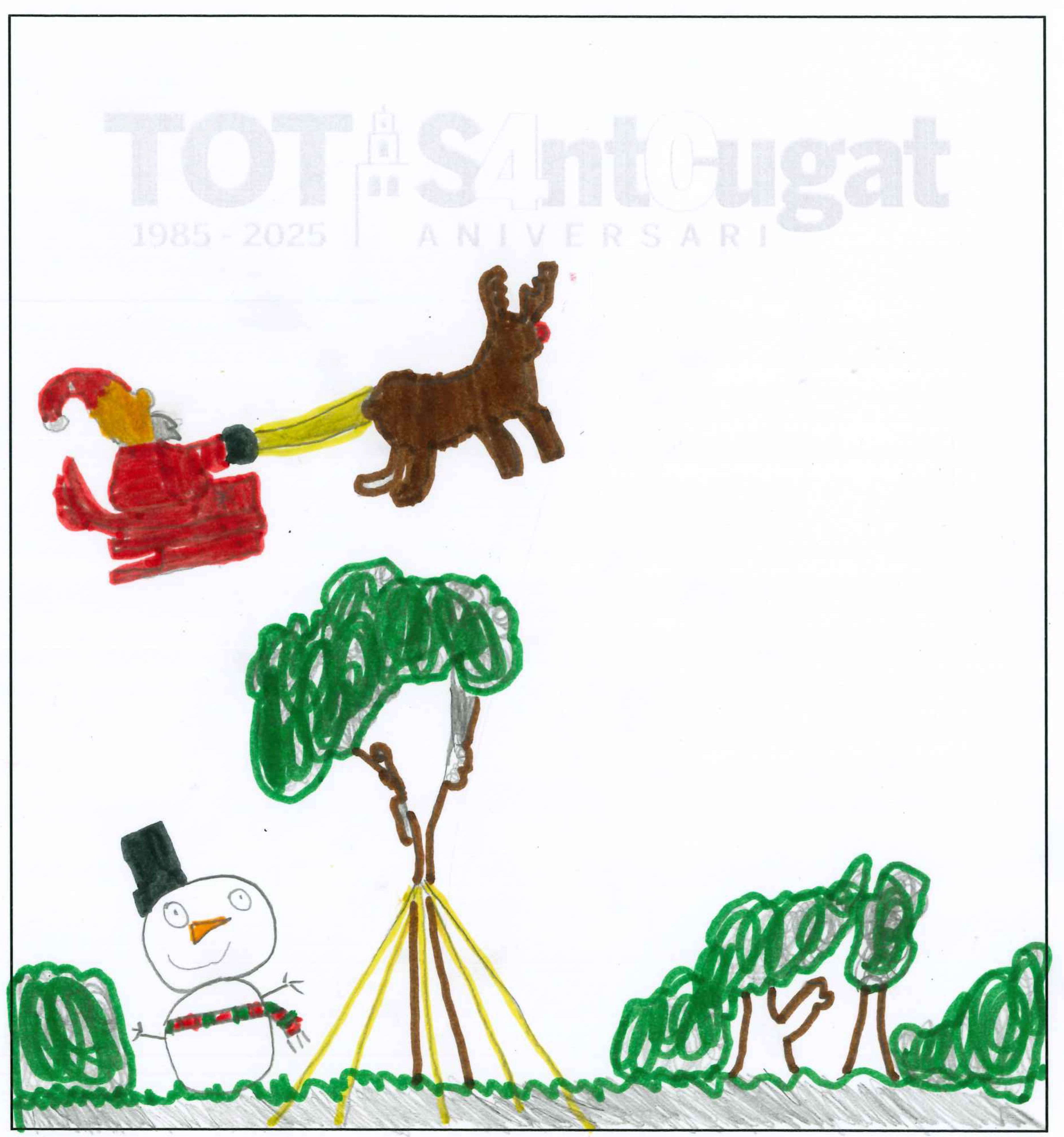 Postal de l'Escola Pureza de María Sant Cugat del concurs del TOT Sant Cugat