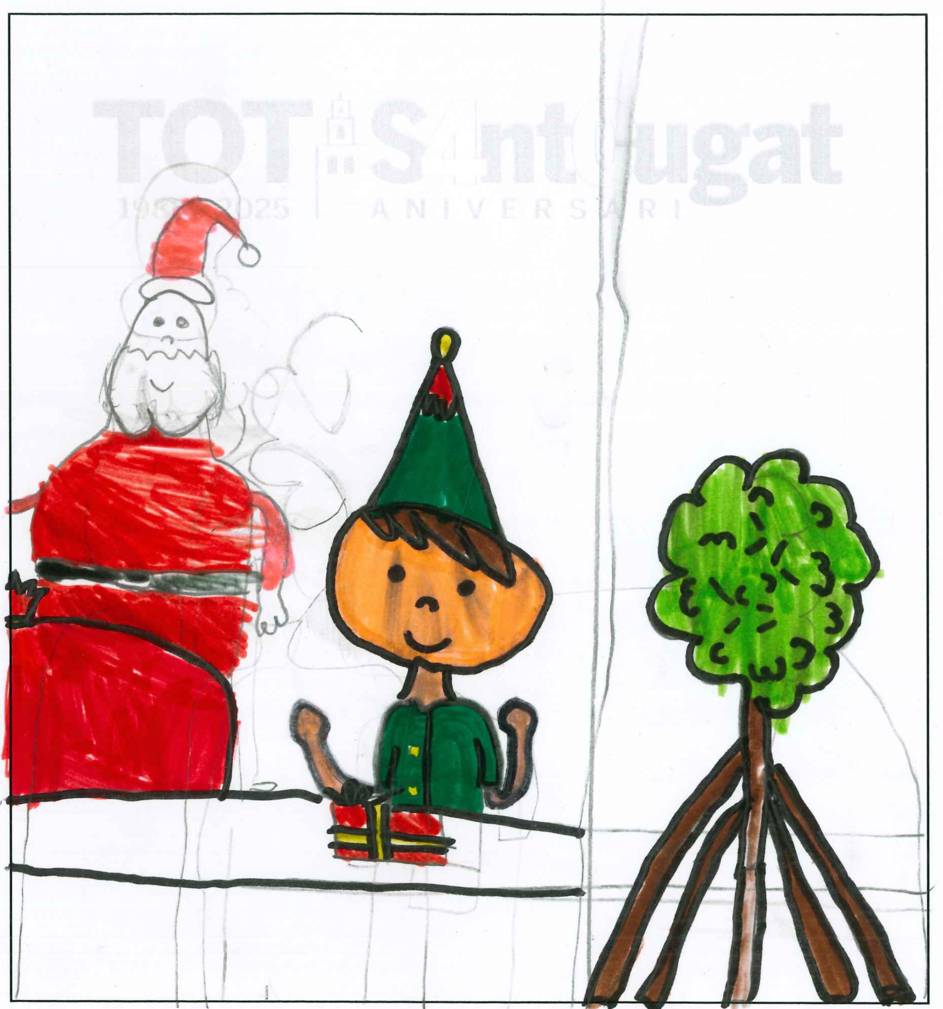 Postal de l'Escola Pureza de María Sant Cugat del concurs del TOT Sant Cugat