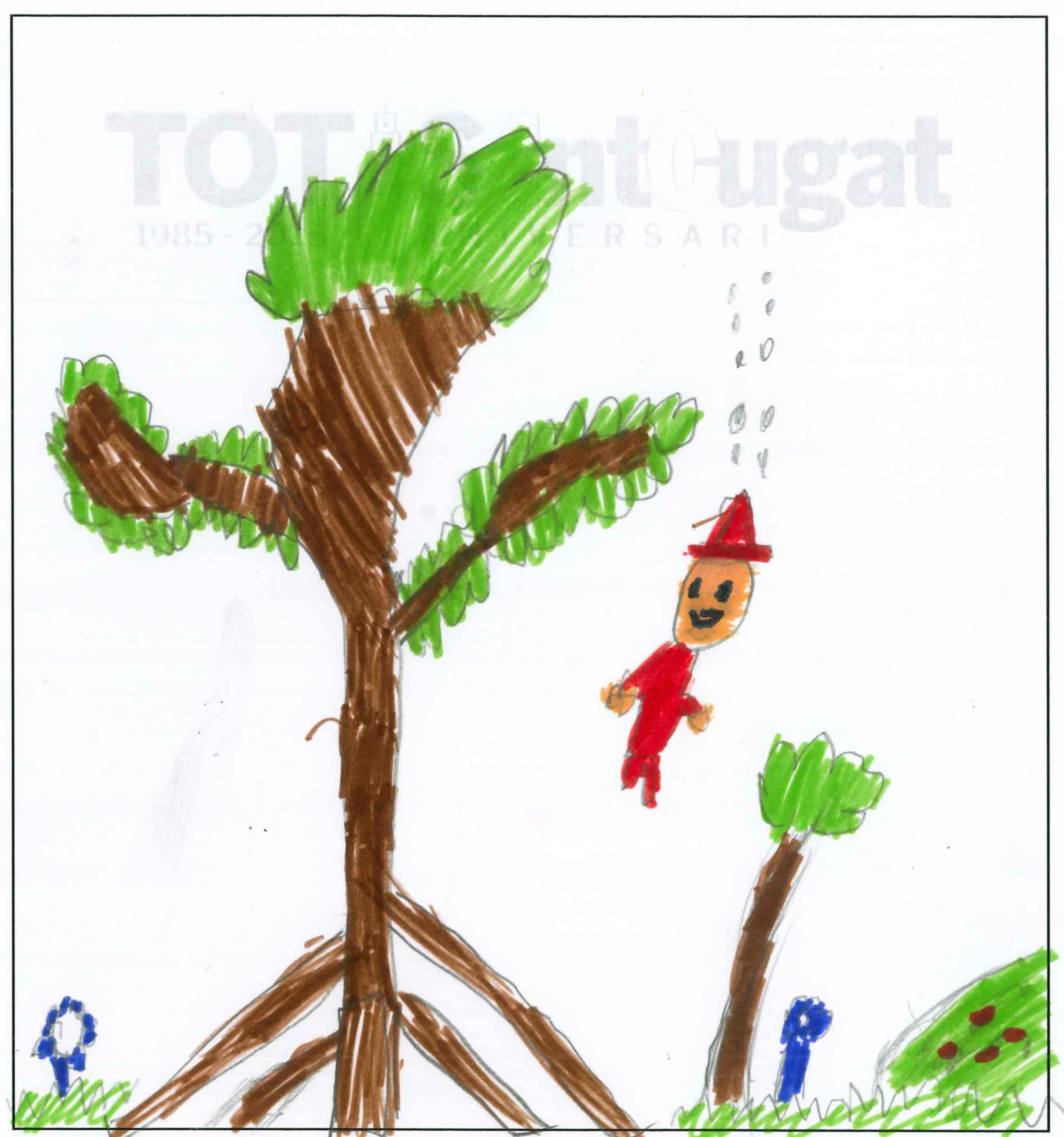 Postal de l'Escola Pureza de María Sant Cugat del concurs del TOT Sant Cugat