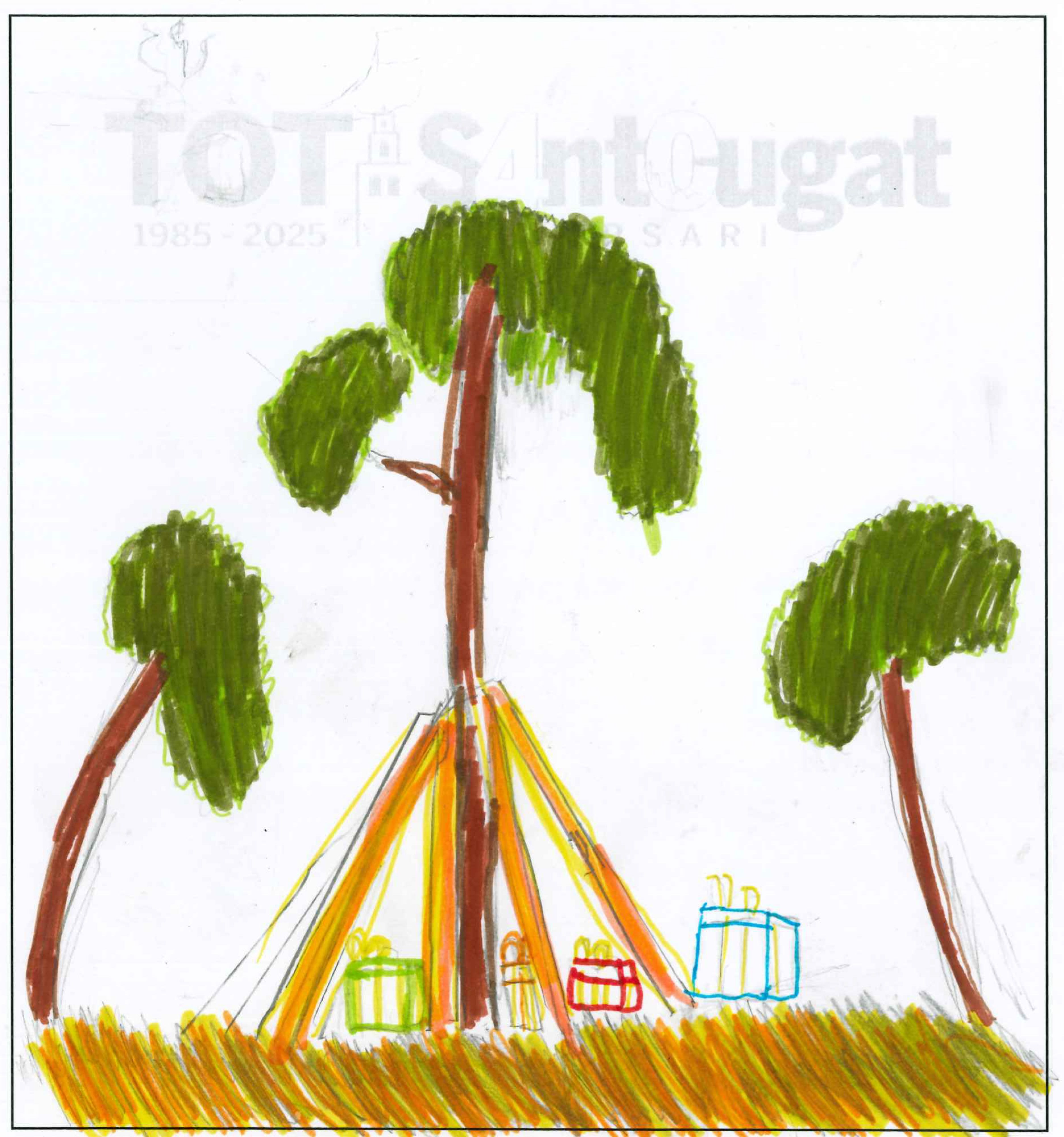 Postal de l'Escola Pureza de María Sant Cugat del concurs del TOT Sant Cugat