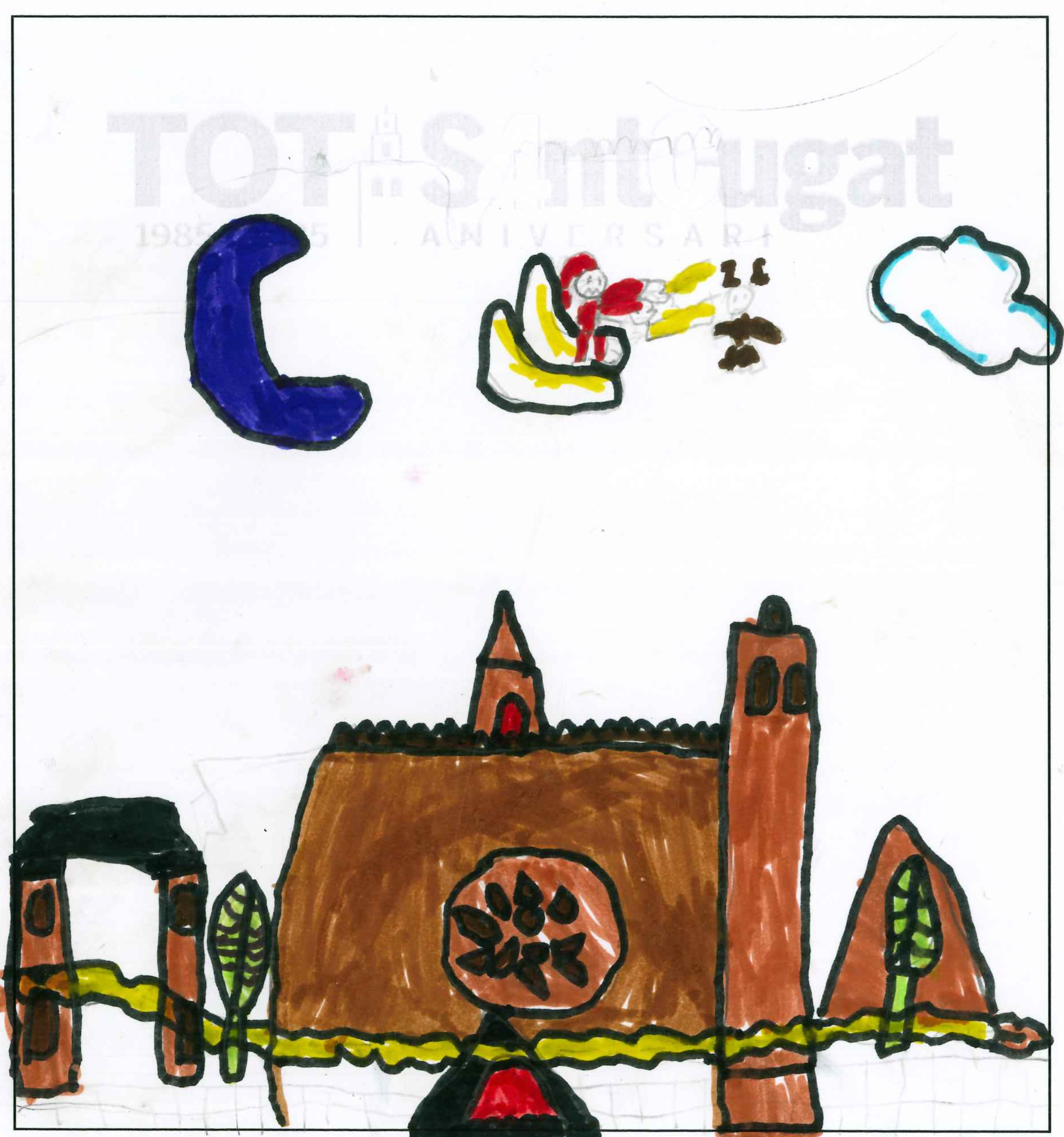 Postal de l'Escola Pureza de María Sant Cugat del concurs del TOT Sant Cugat