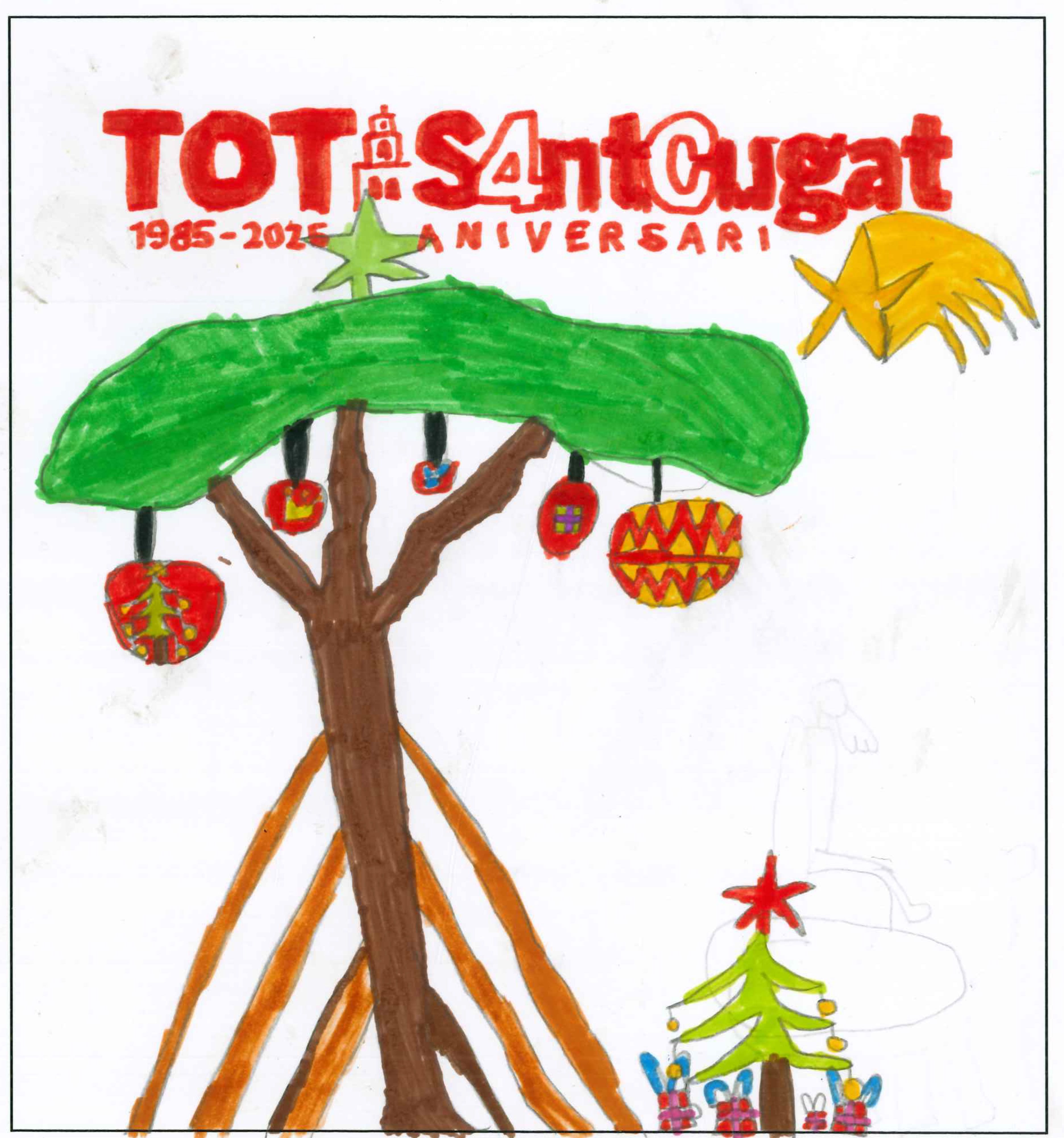 Postal de l'Escola Pureza de María Sant Cugat del concurs del TOT Sant Cugat