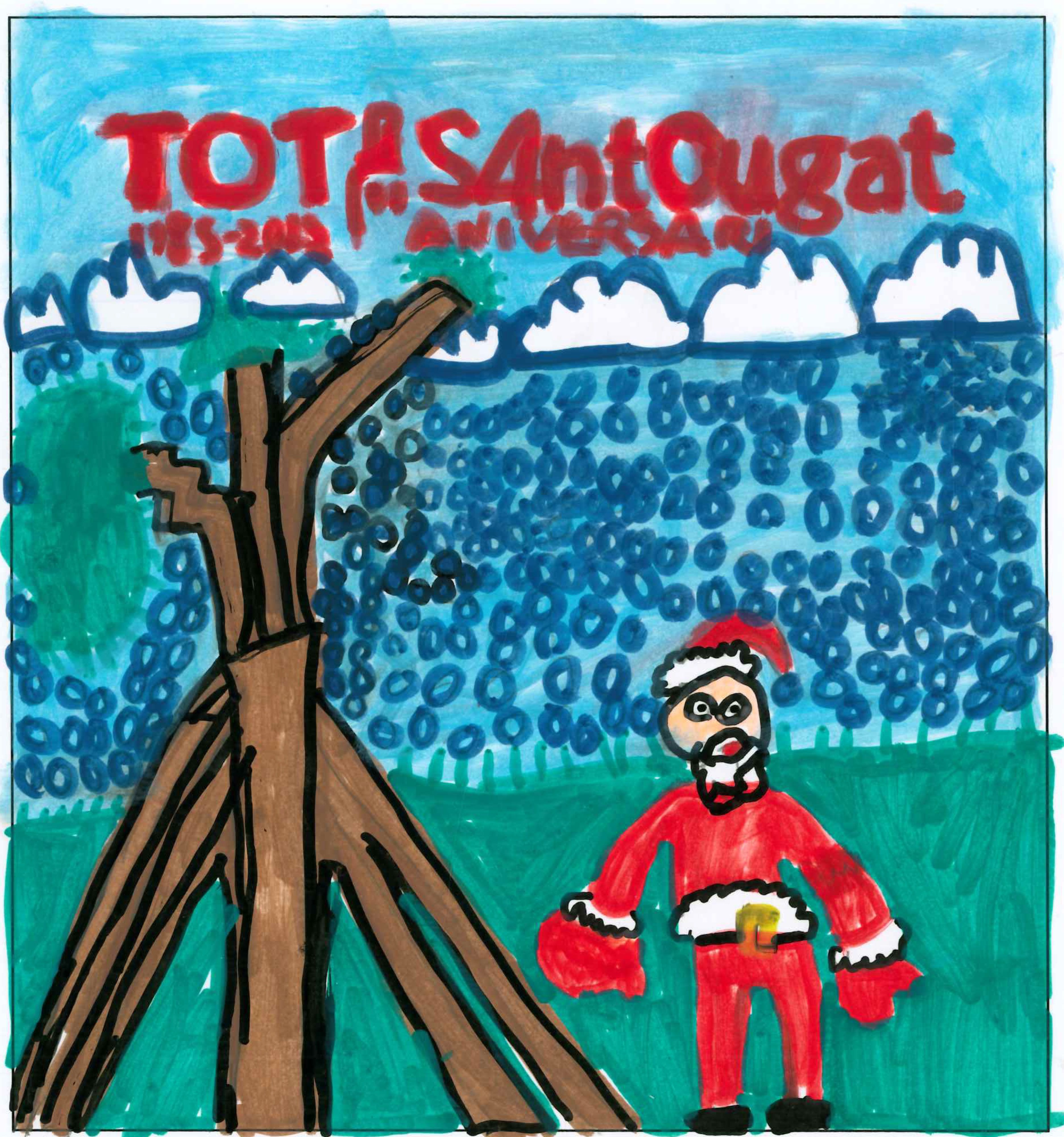 Postal de l'Escola Pureza de María Sant Cugat del concurs del TOT Sant Cugat