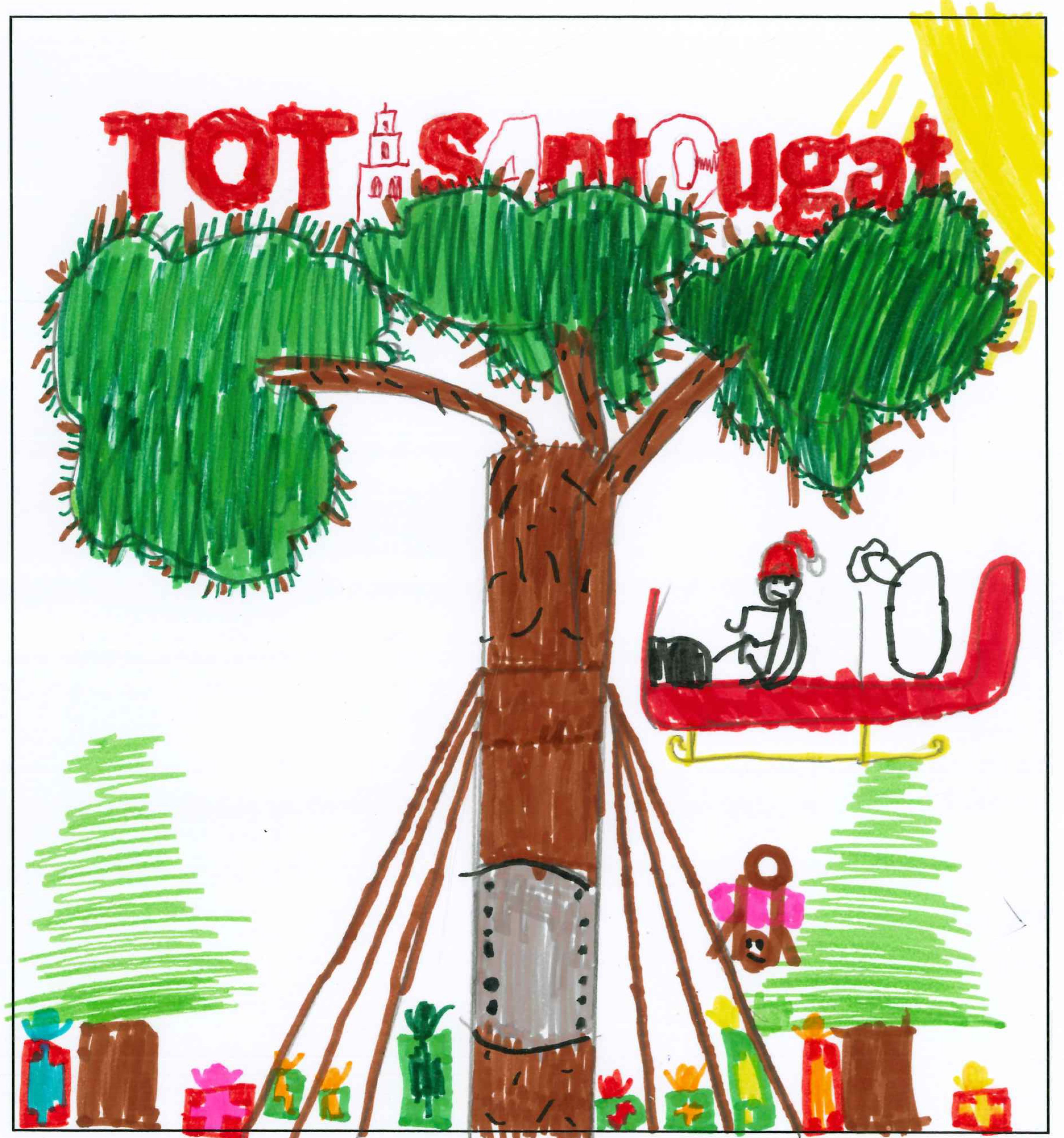 Postal de l'Escola Pureza de María Sant Cugat del concurs del TOT Sant Cugat