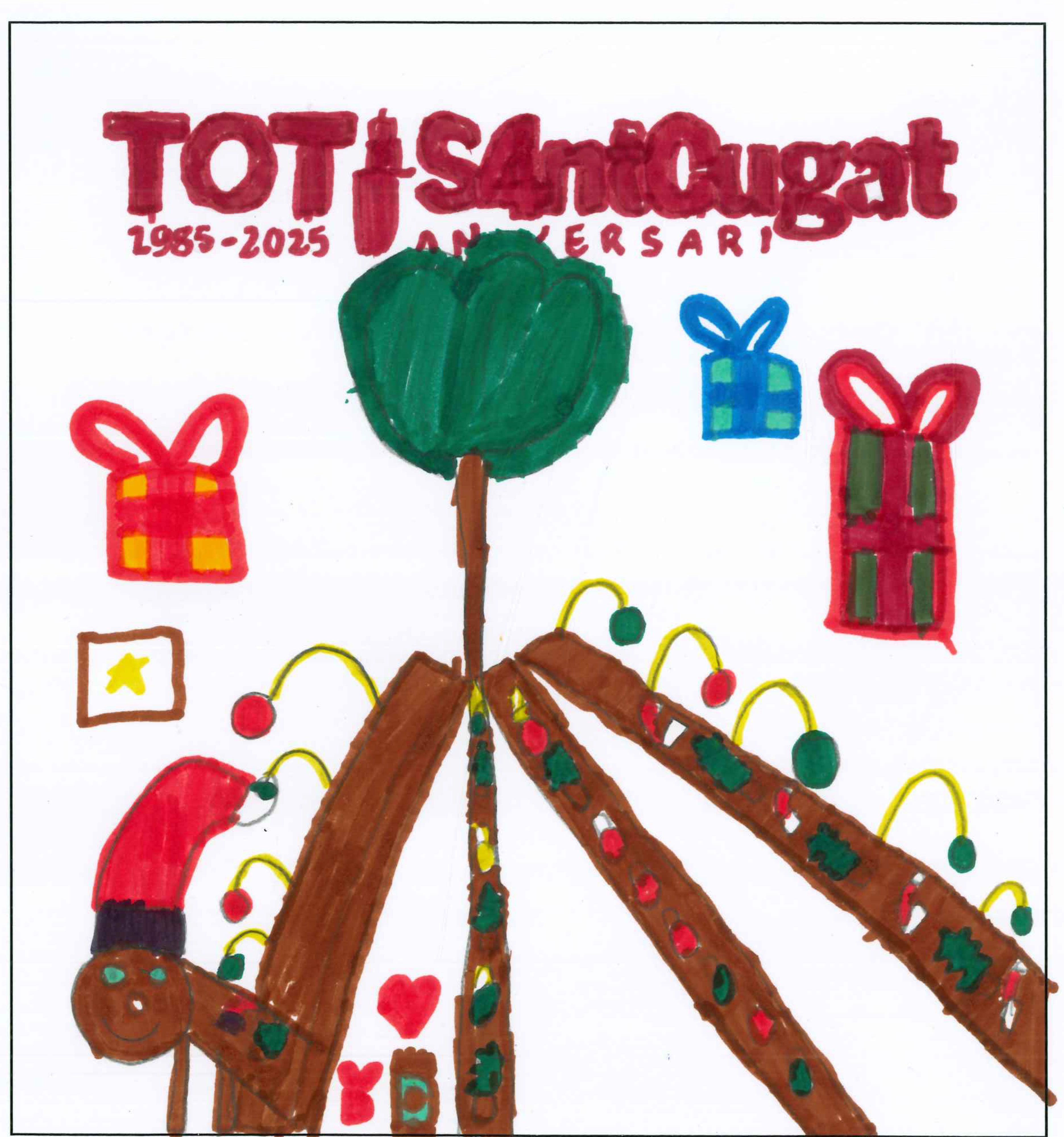 Postal de l'Escola Pureza de María Sant Cugat del concurs del TOT Sant Cugat