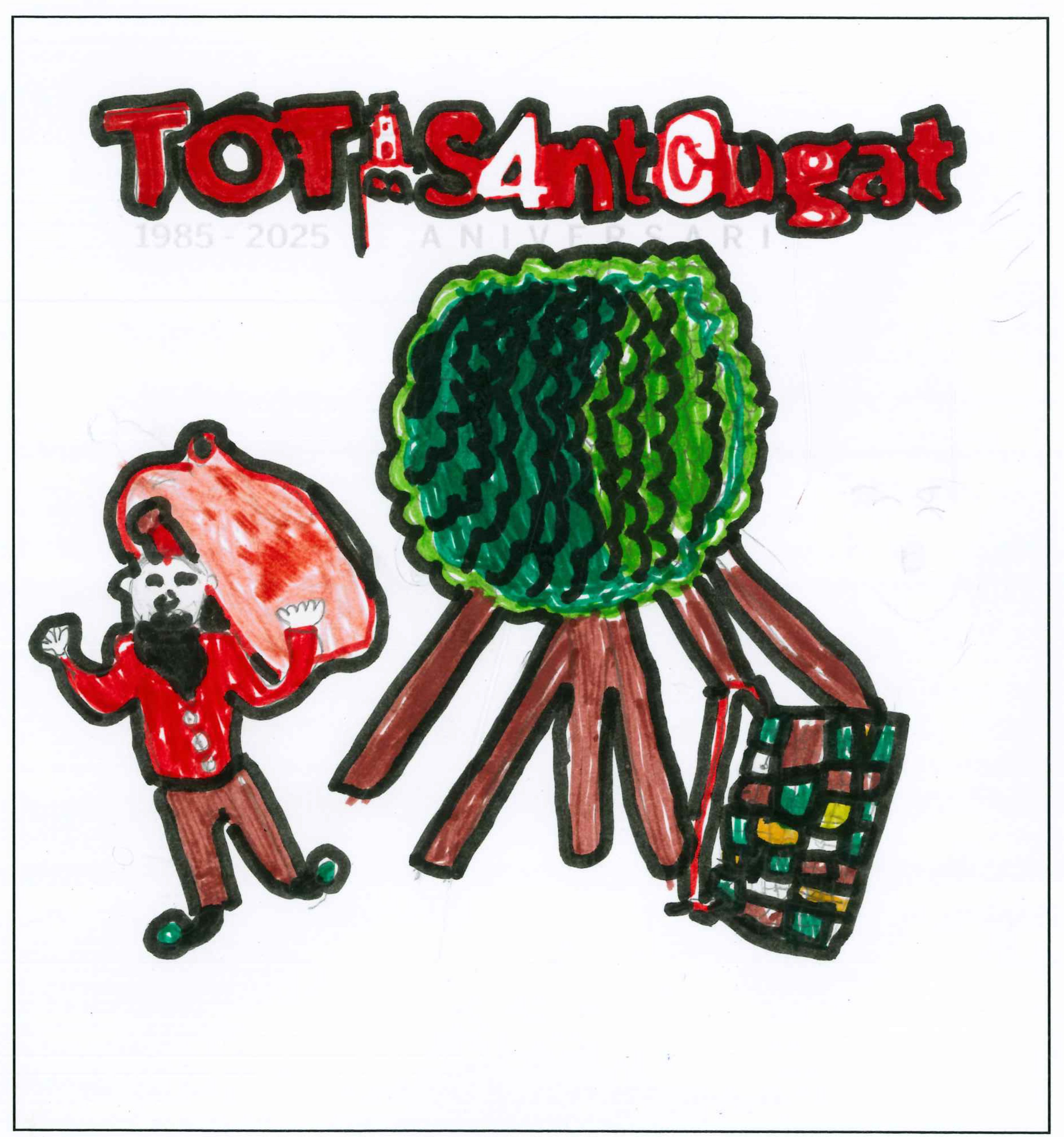 Postal de l'Escola Pureza de María Sant Cugat del concurs del TOT Sant Cugat