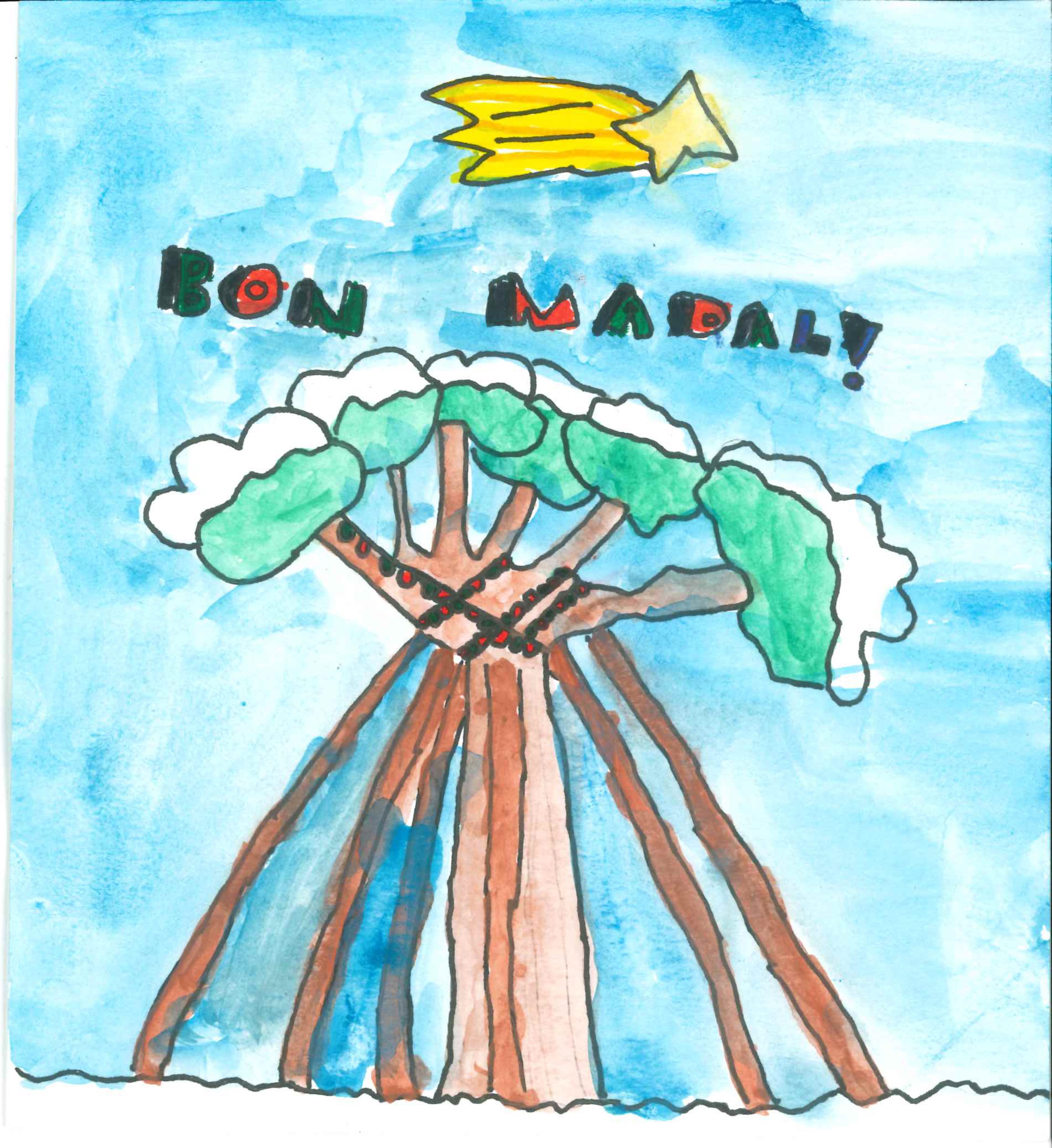 Postal de l'Escola Thau Sant Cugat del concurs del TOT Sant Cugat