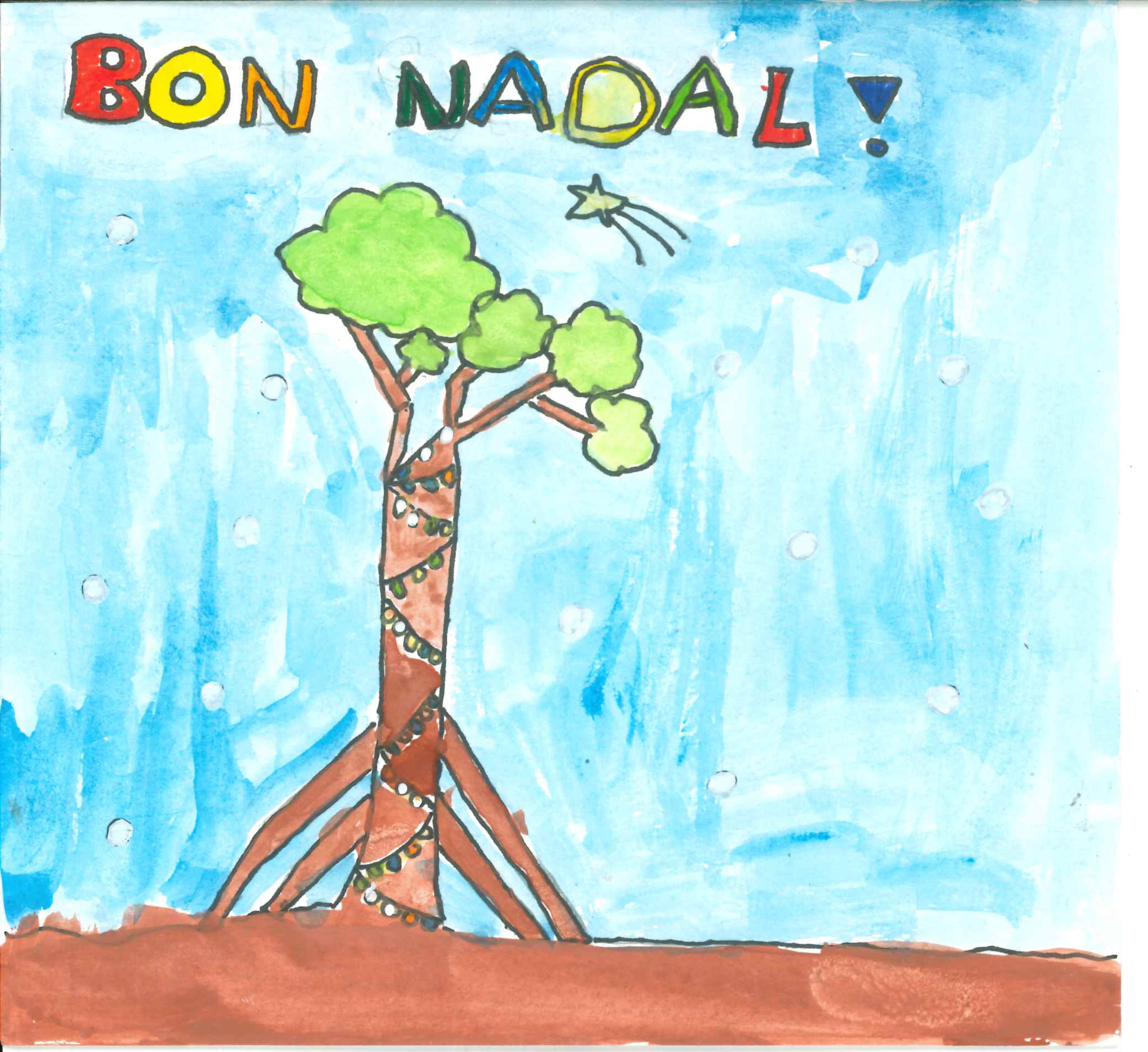 Postal de l'Escola Thau Sant Cugat del concurs del TOT Sant Cugat