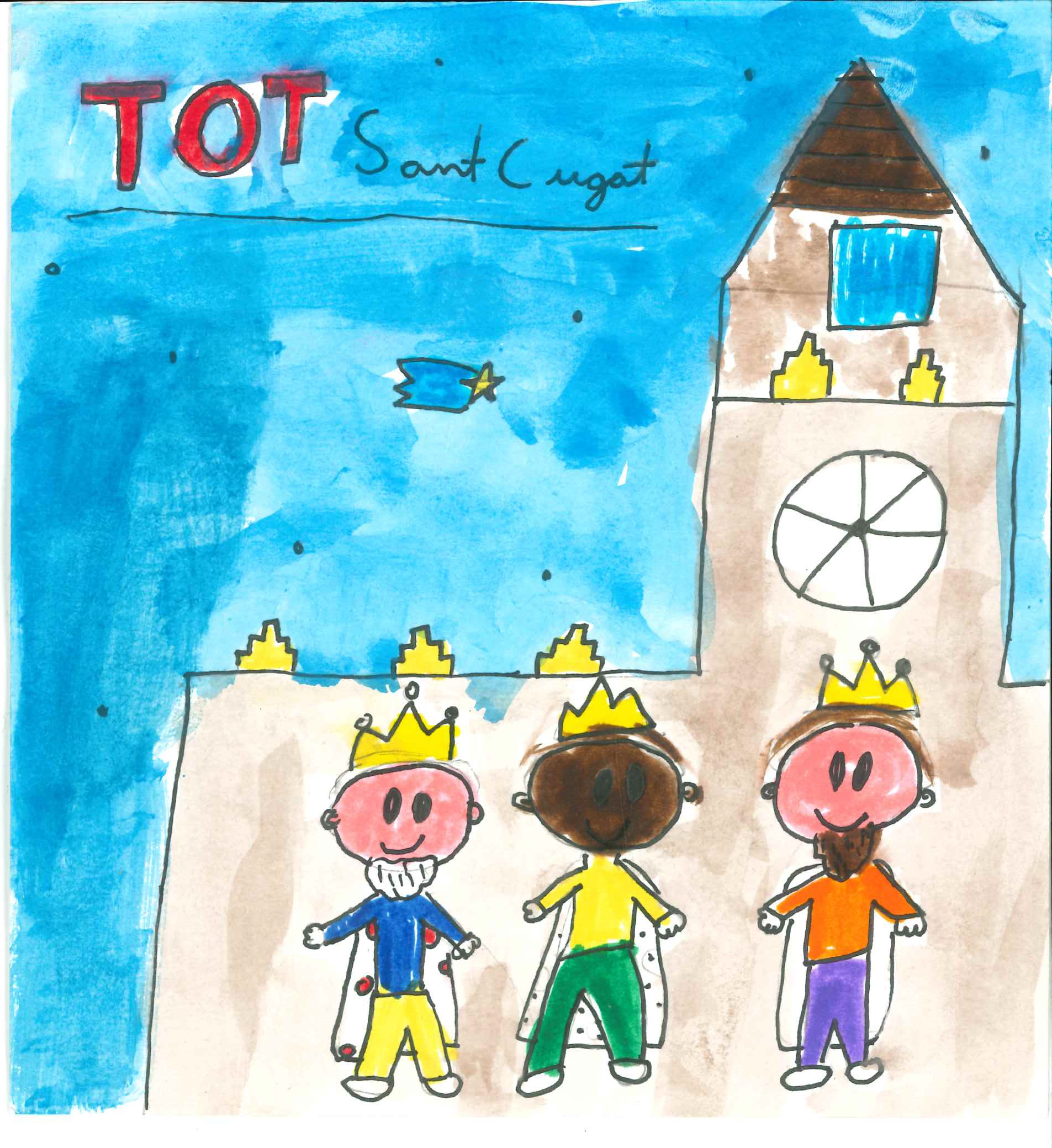 Postal de l'Escola Thau Sant Cugat del concurs del TOT Sant Cugat