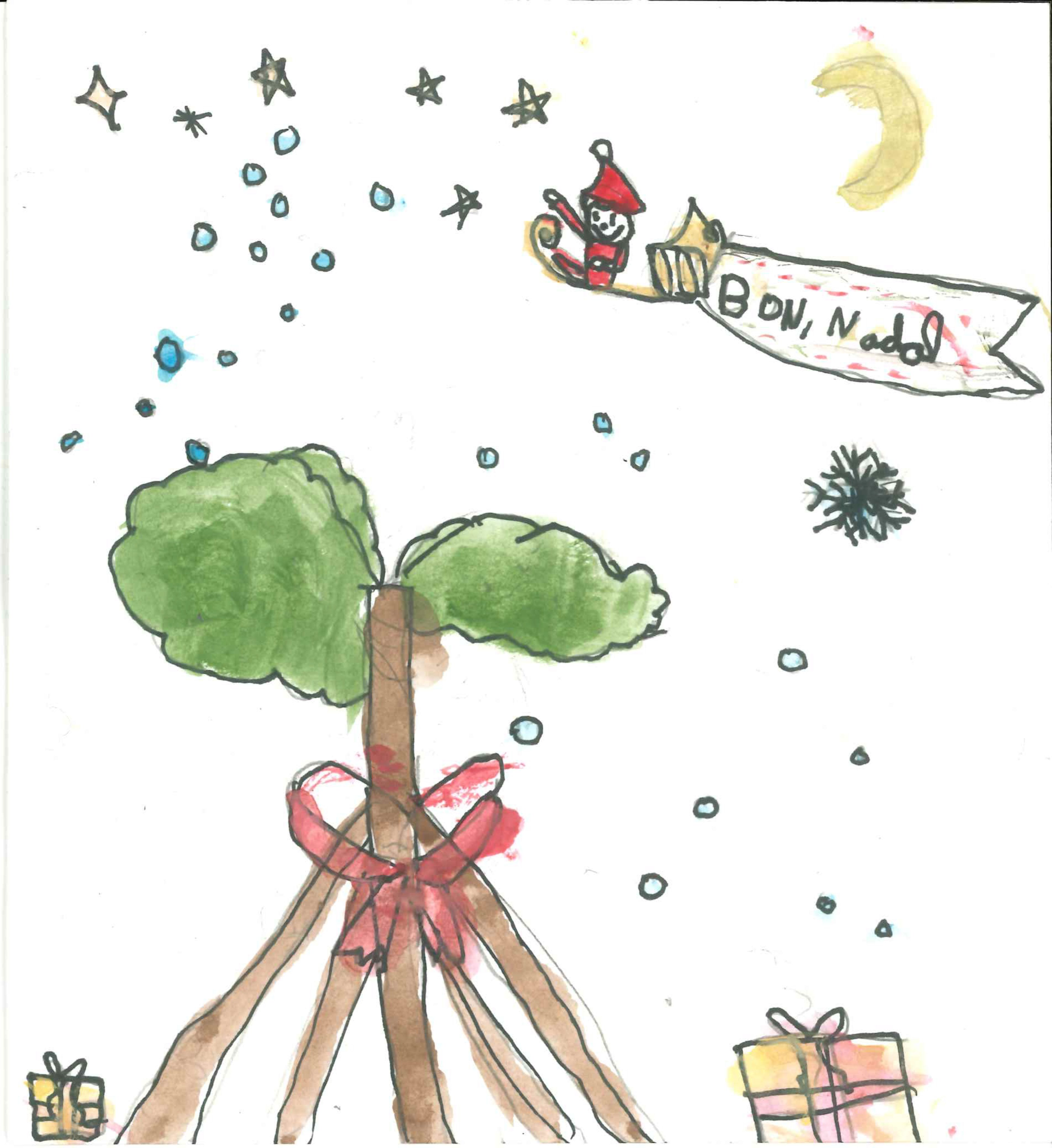 Postal de l'Escola Thau Sant Cugat del concurs del TOT Sant Cugat