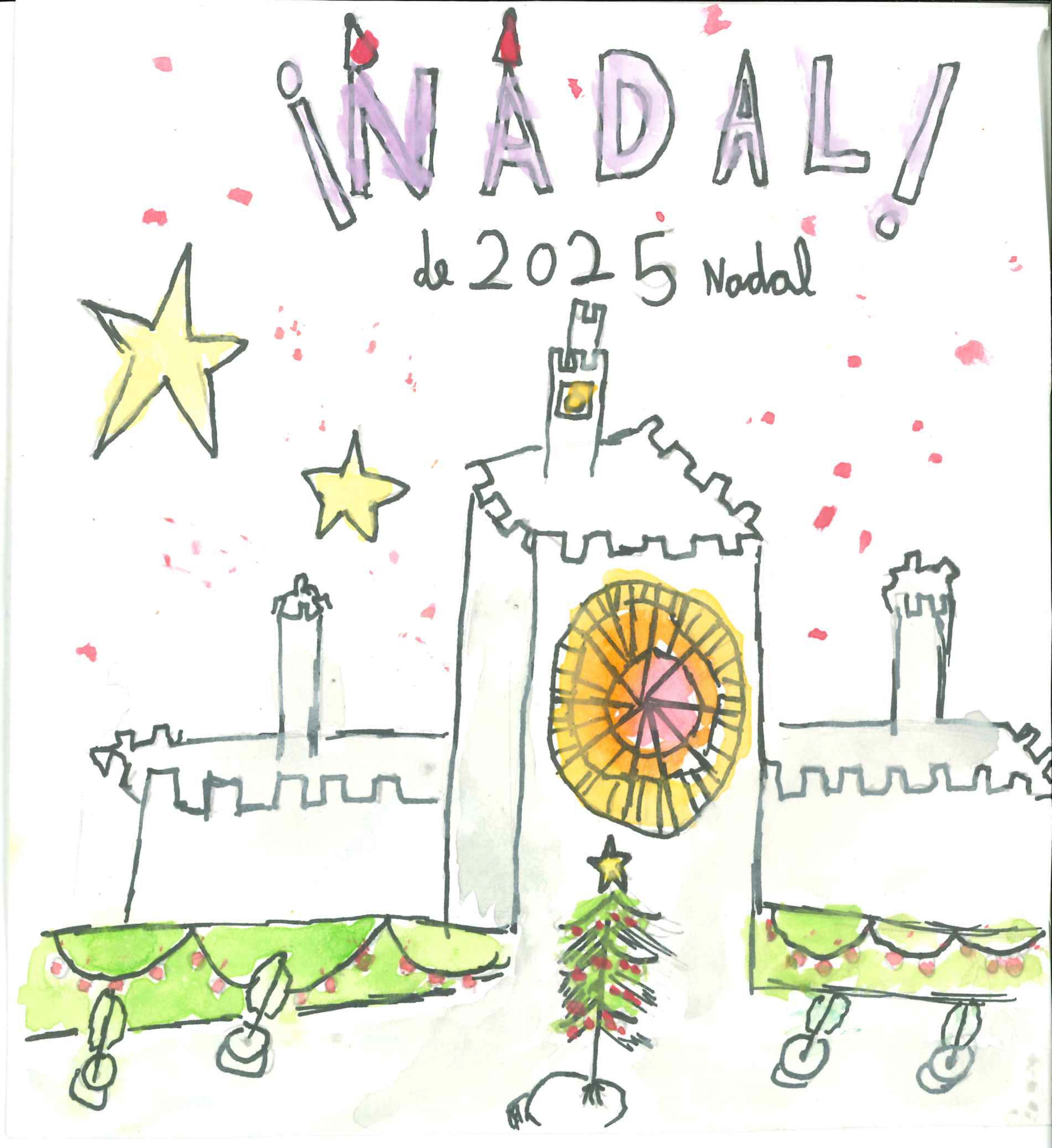 Postal de l'Escola Thau Sant Cugat del concurs del TOT Sant Cugat