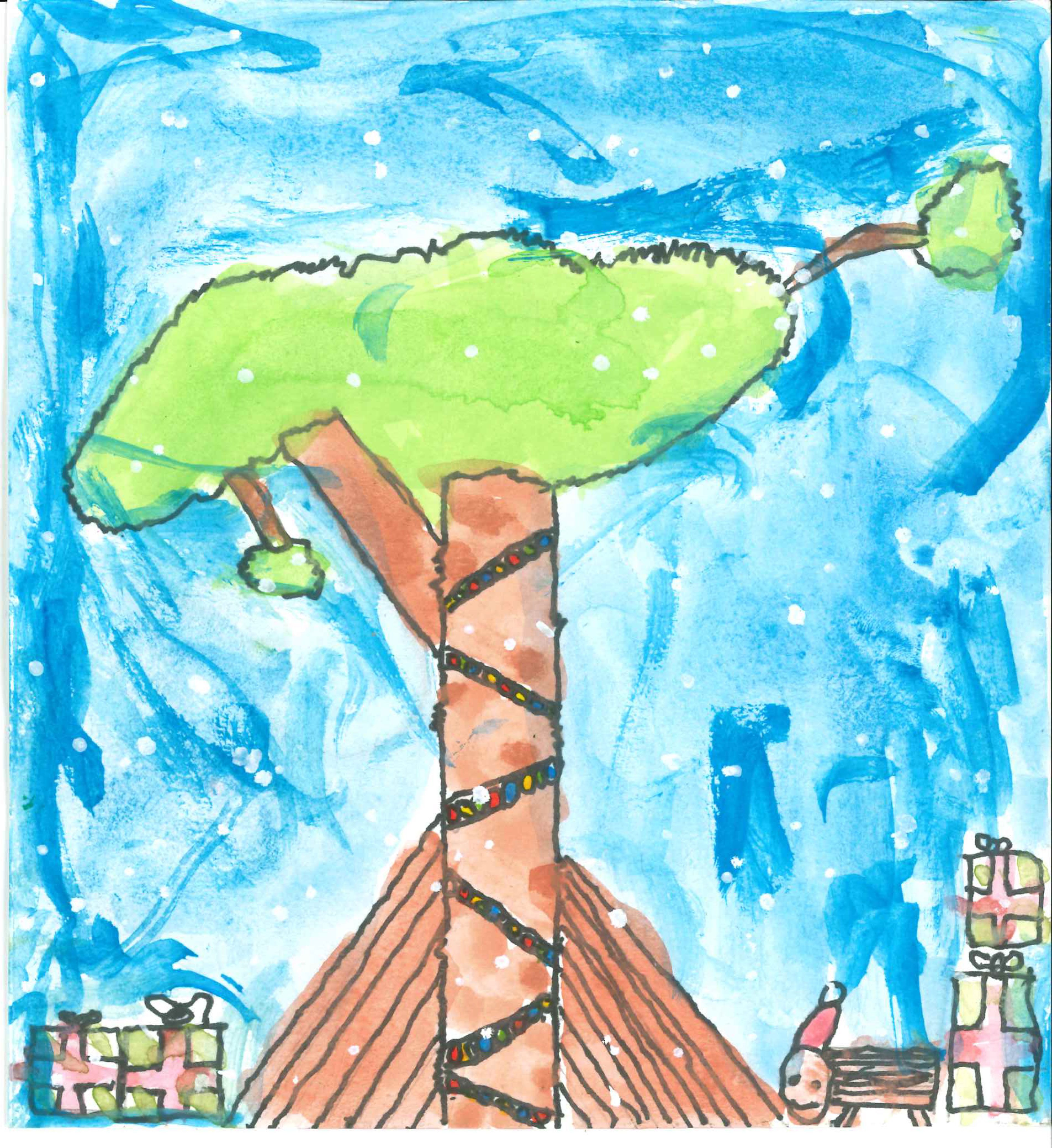 Postal de l'Escola Thau Sant Cugat del concurs del TOT Sant Cugat