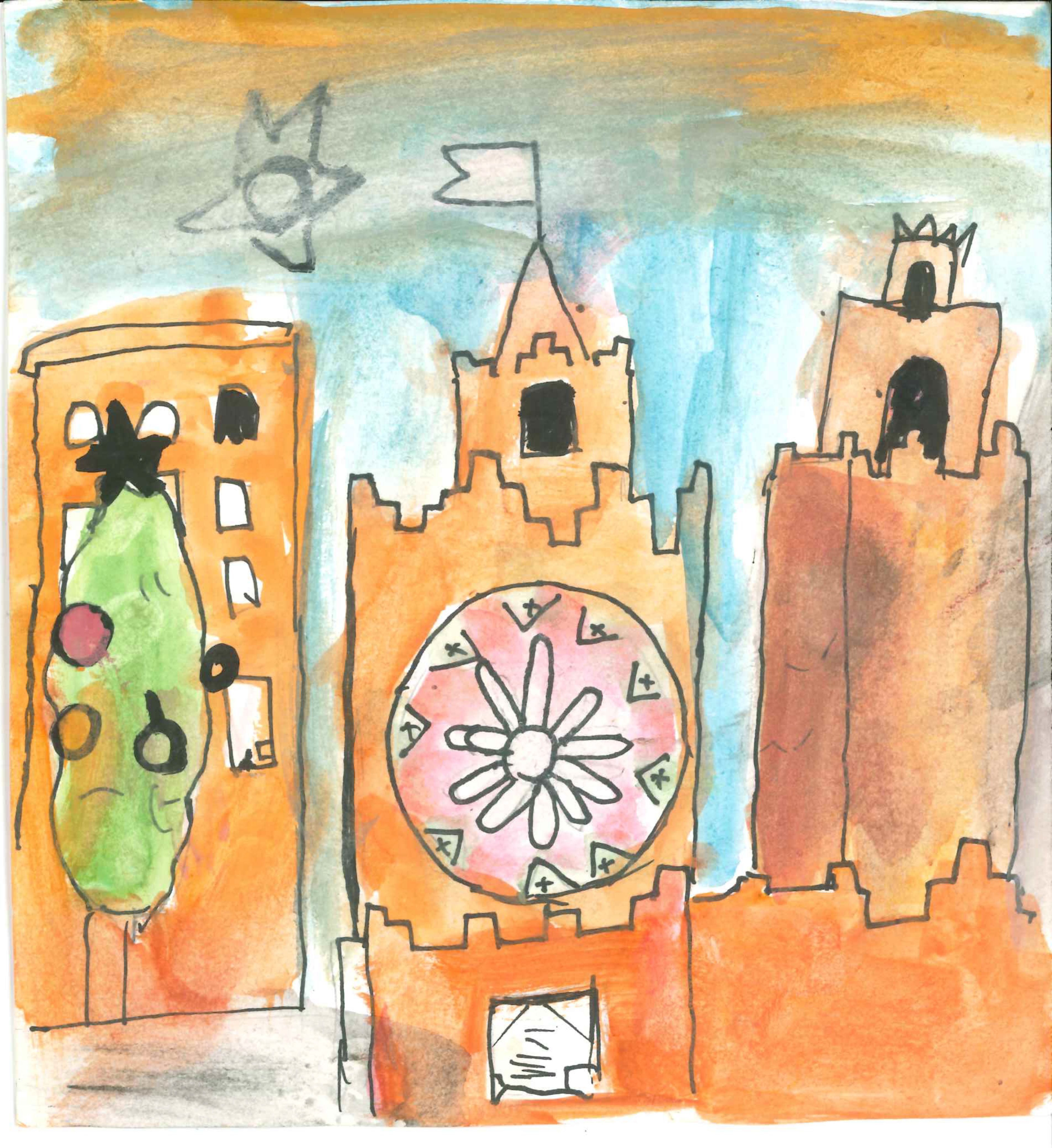 Postal de l'Escola Thau Sant Cugat del concurs del TOT Sant Cugat