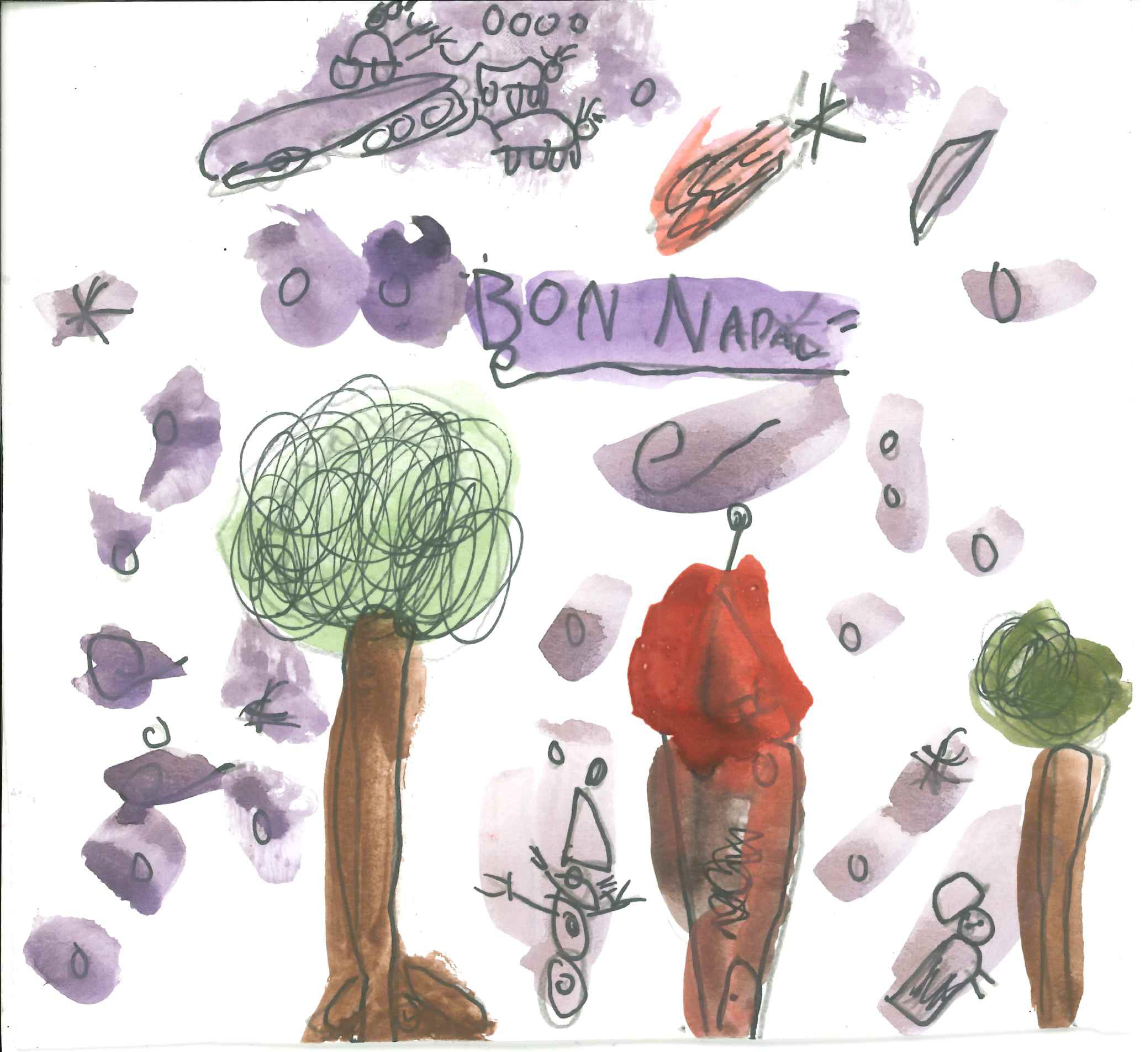 Postal de l'Escola Thau Sant Cugat del concurs del TOT Sant Cugat